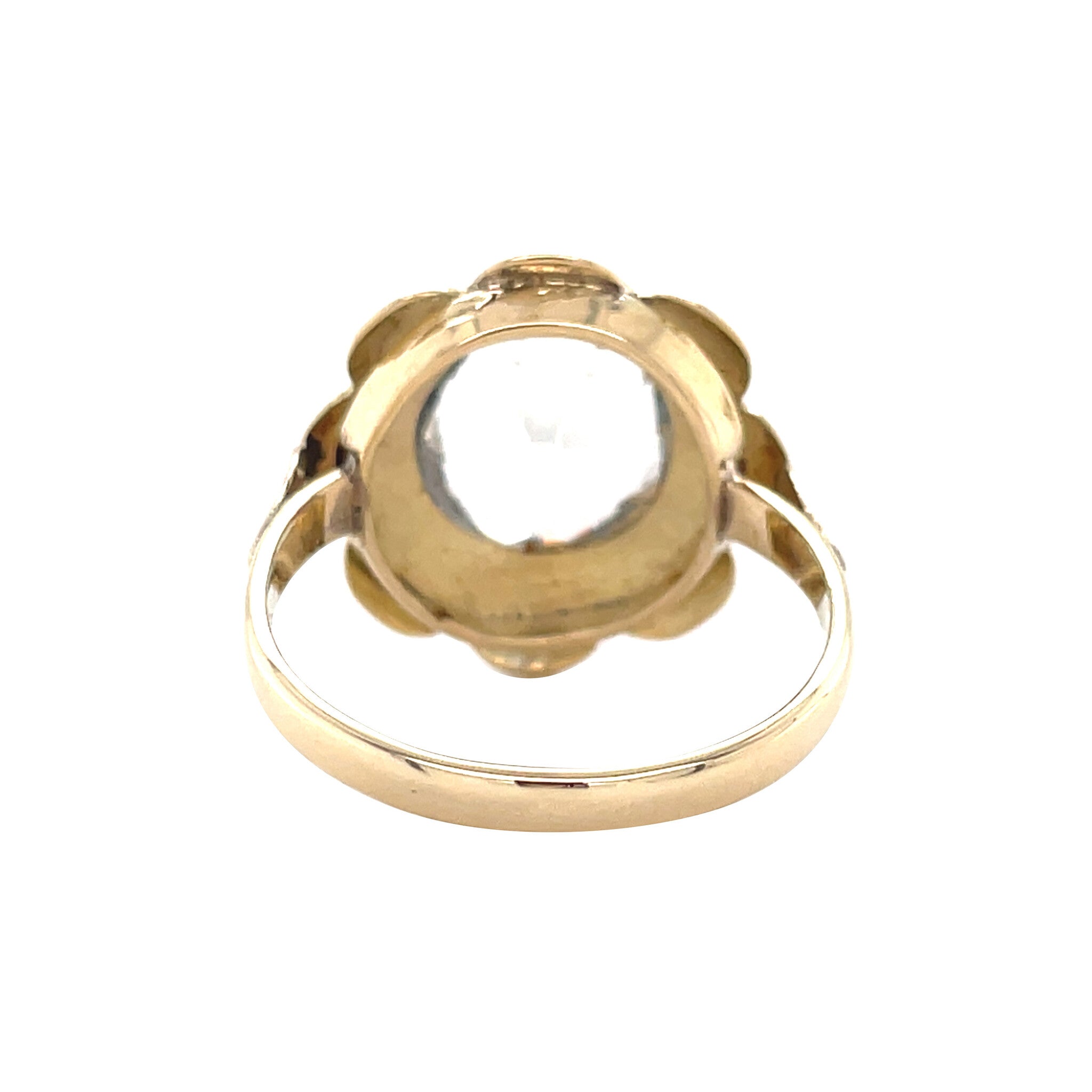 Gold vintage ring with topaz 14 kt