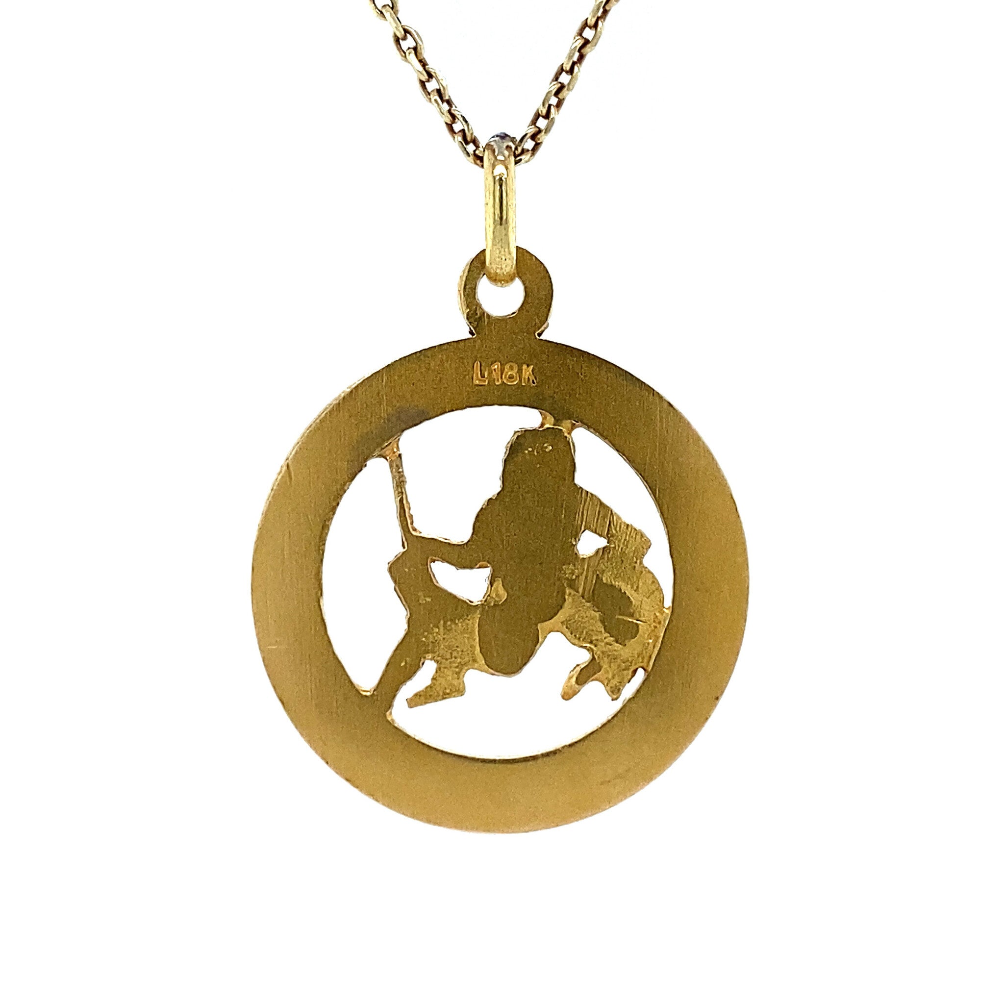 Gouden waterman hanger 18 krt