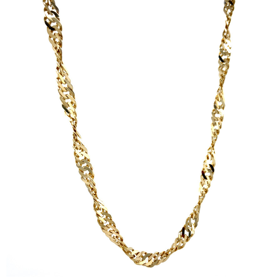 Vintage 14 kt gold Singapore necklace