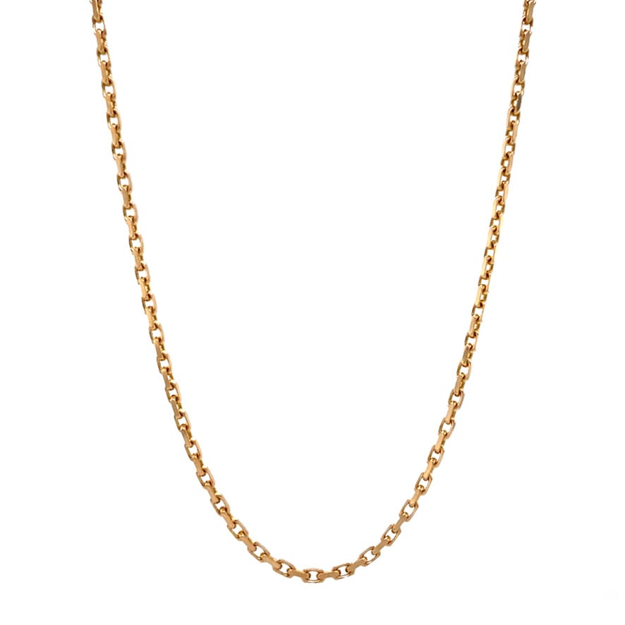 Gouden vintage anker collier 14 krt