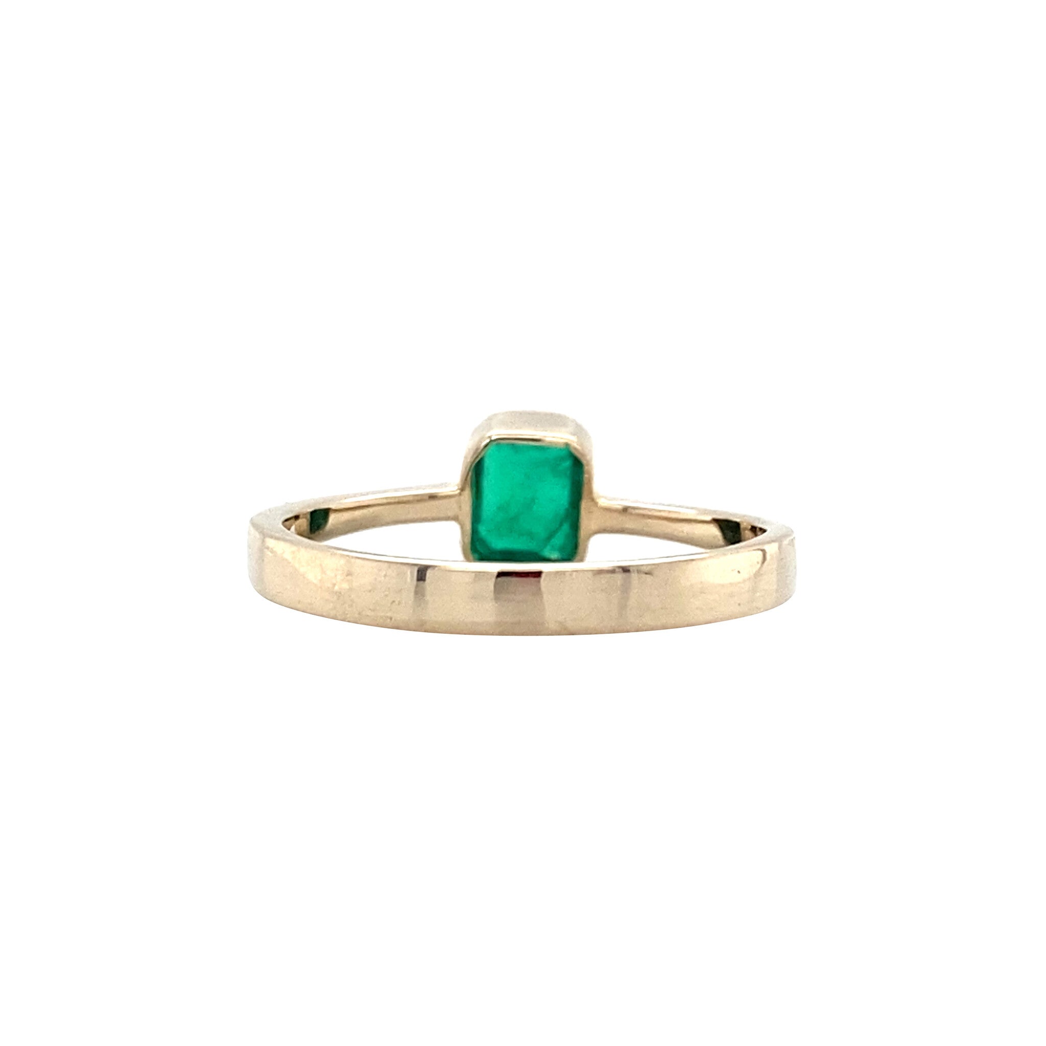 Gold vintage ring with emerald 14 kt