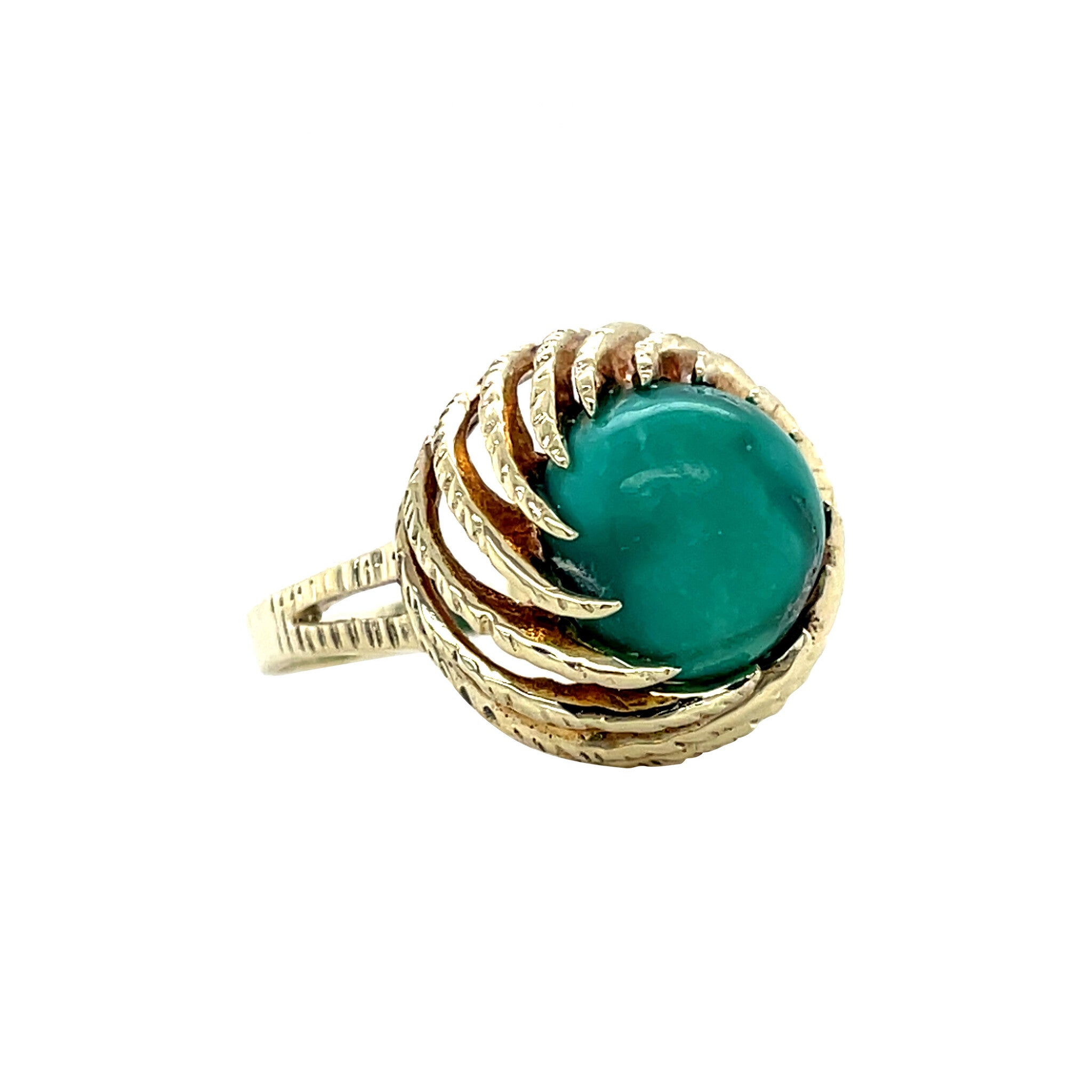 Vintage gold ring with turquoise, 14 kt