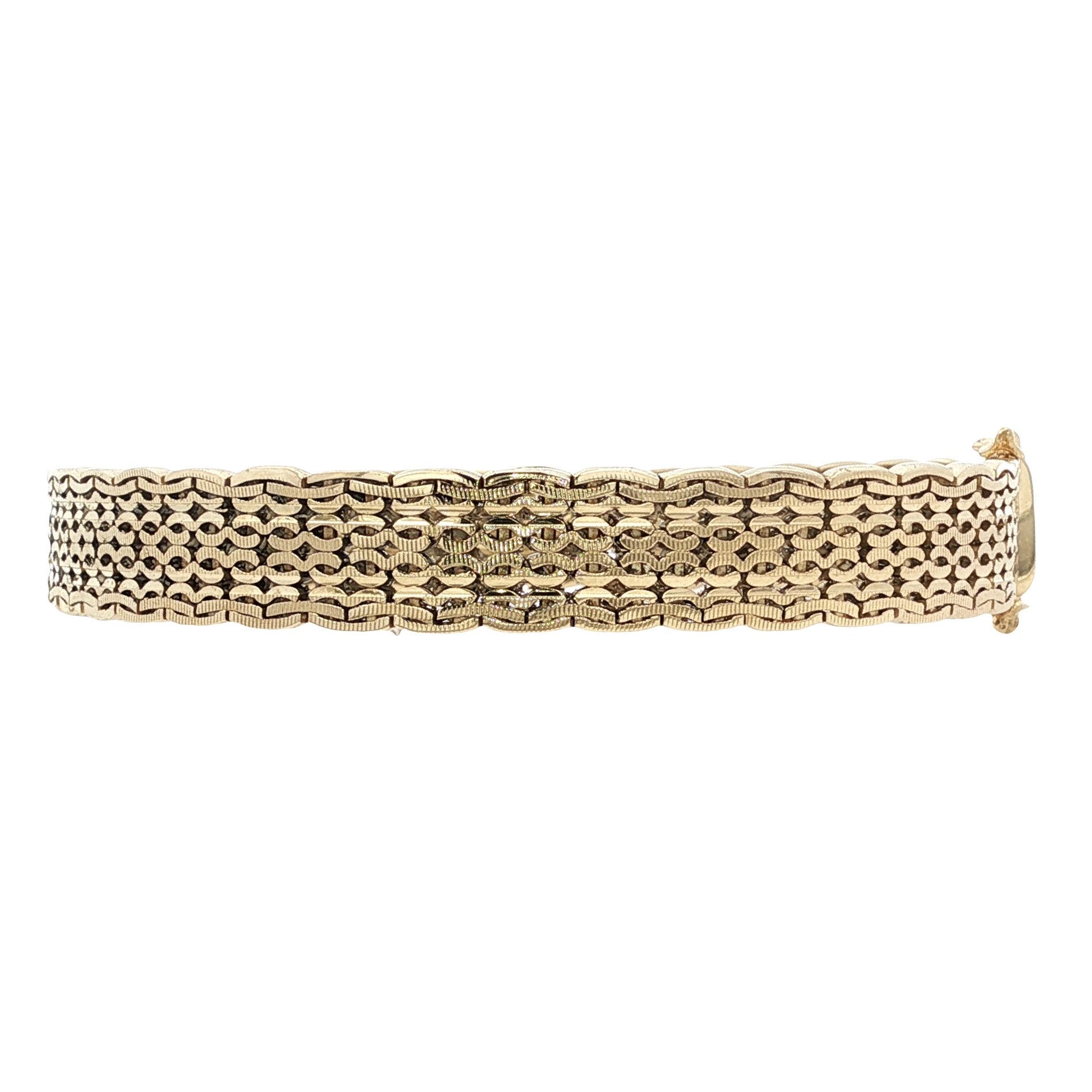 Gouden vintage fantasie armband 14 kt