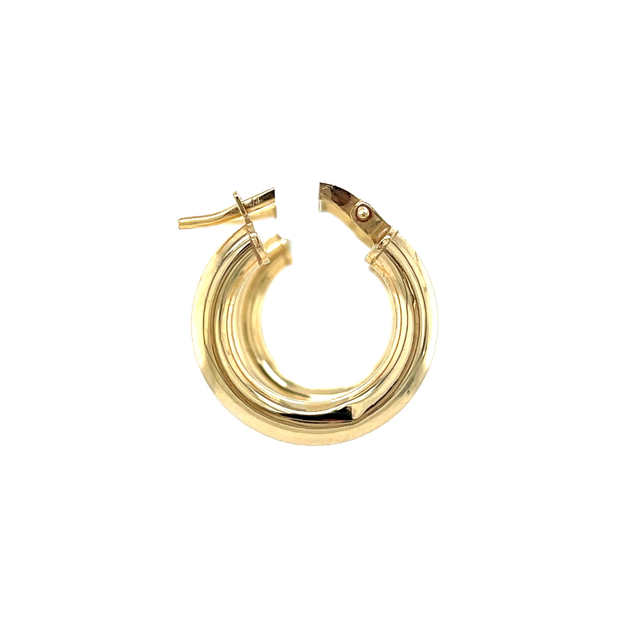 Smooth hoop earrings 9 kt