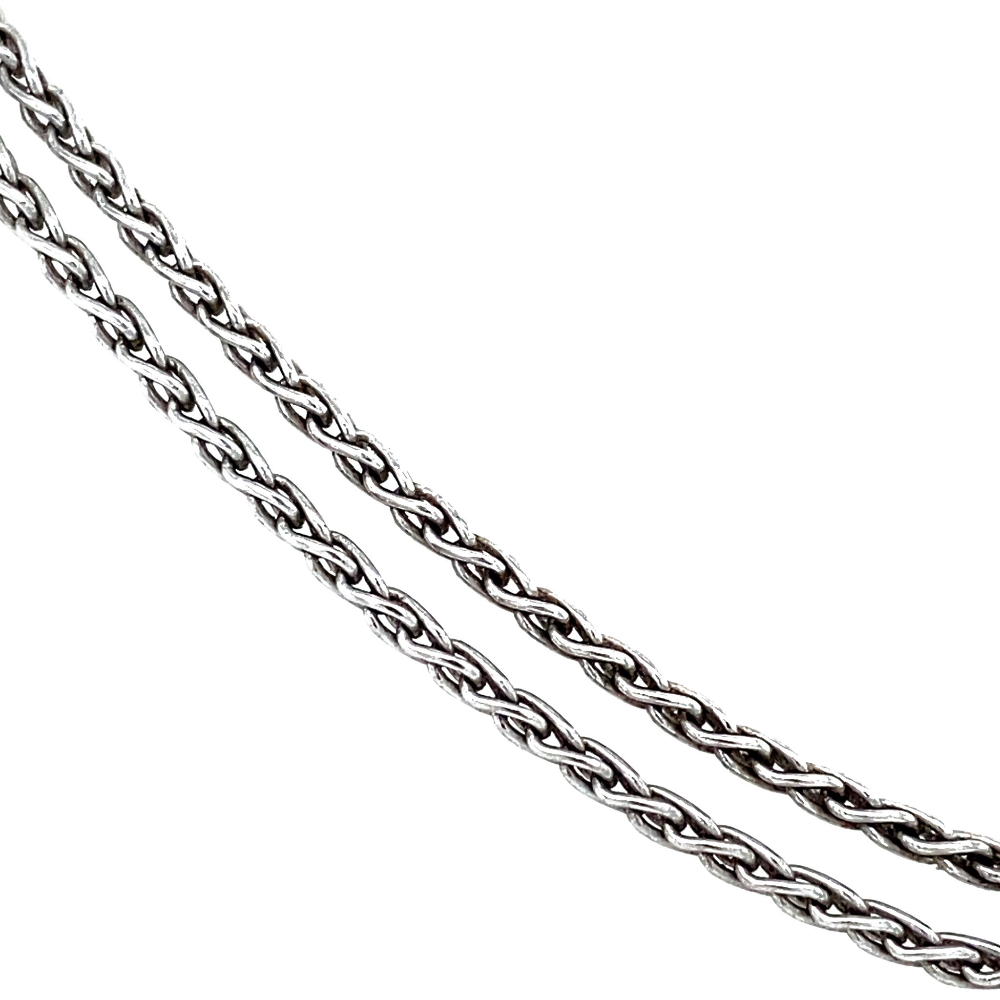 Witgouden collier met hanger met bloedkoraal en diamant 18 krt