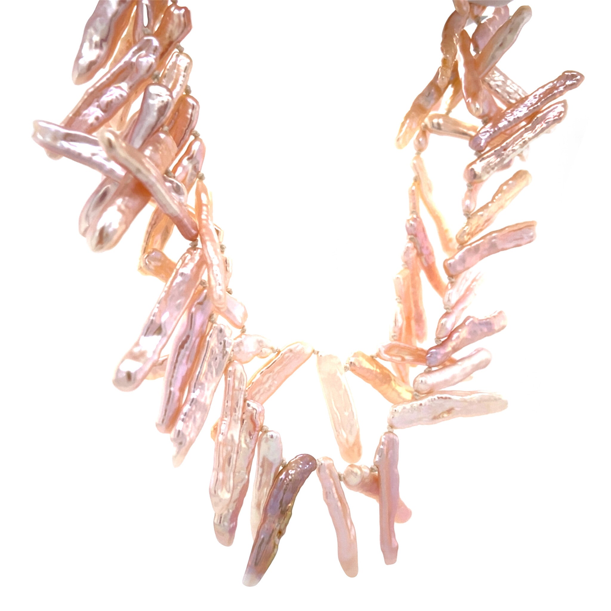 Vintage pearl necklace with gold clasp 14 kt