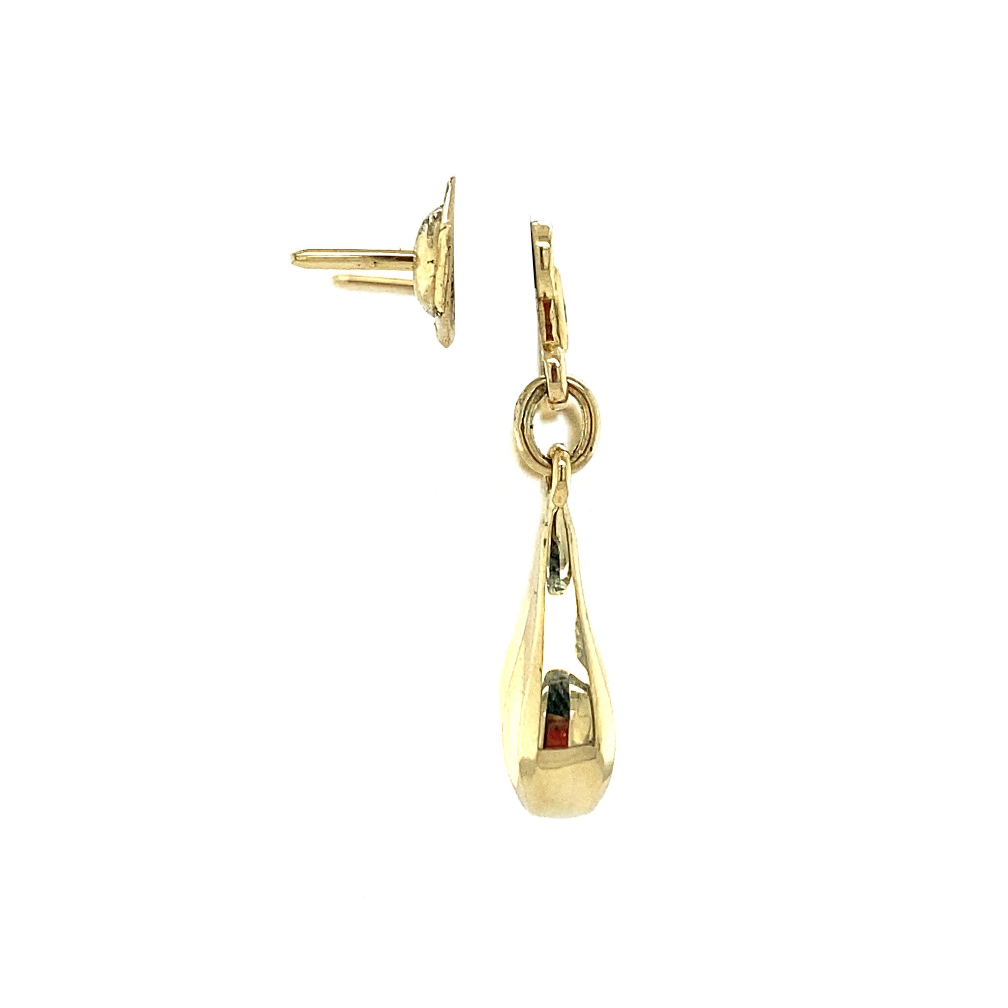 Gouden oorhangers fantasie 14 krt