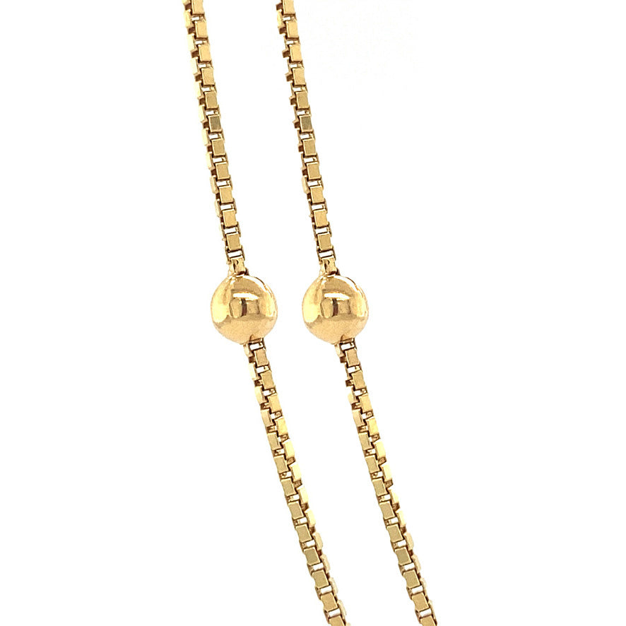 Gouden bolletjes venetiaan collier 18 krt