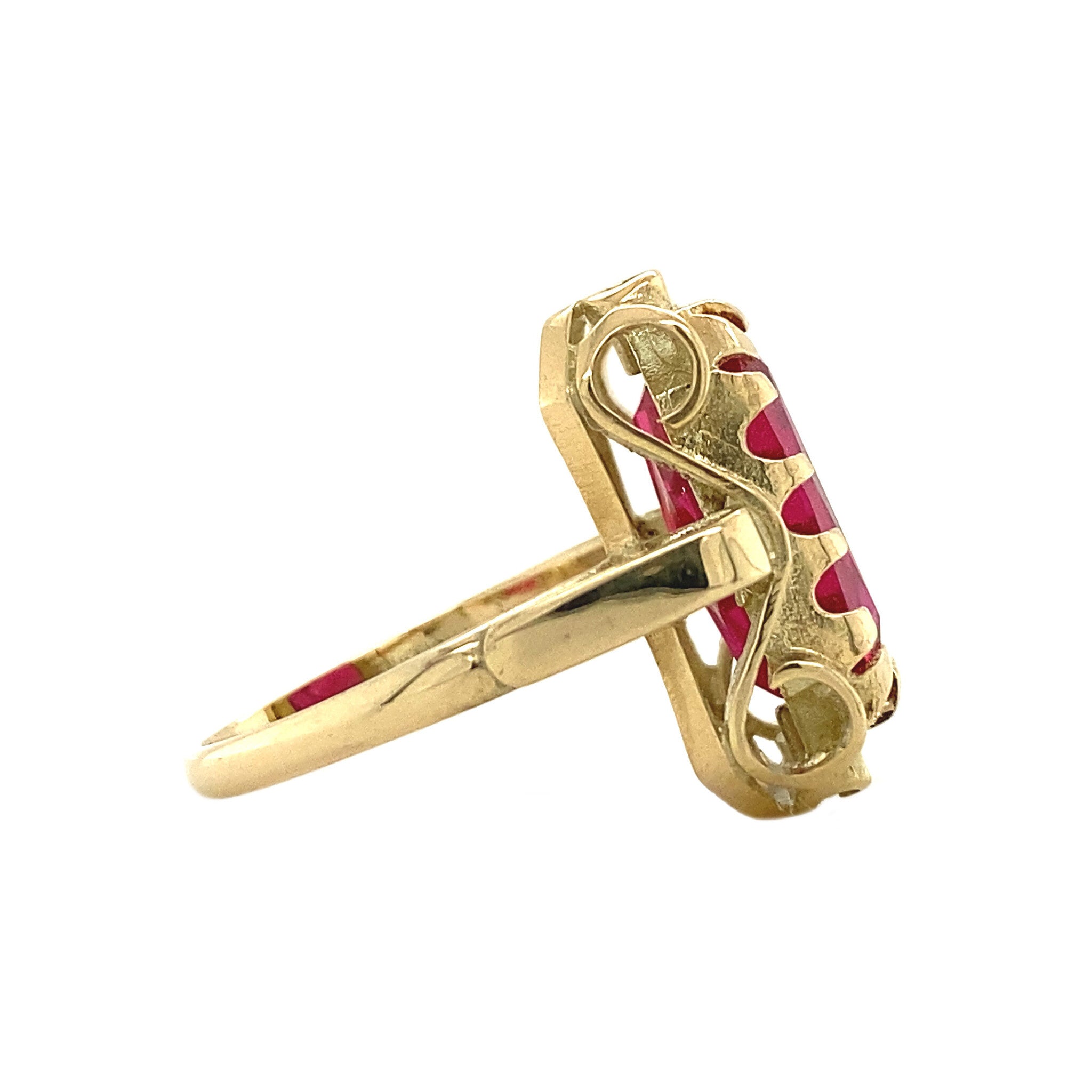 Queen's ring 14 krt - Hot Pink