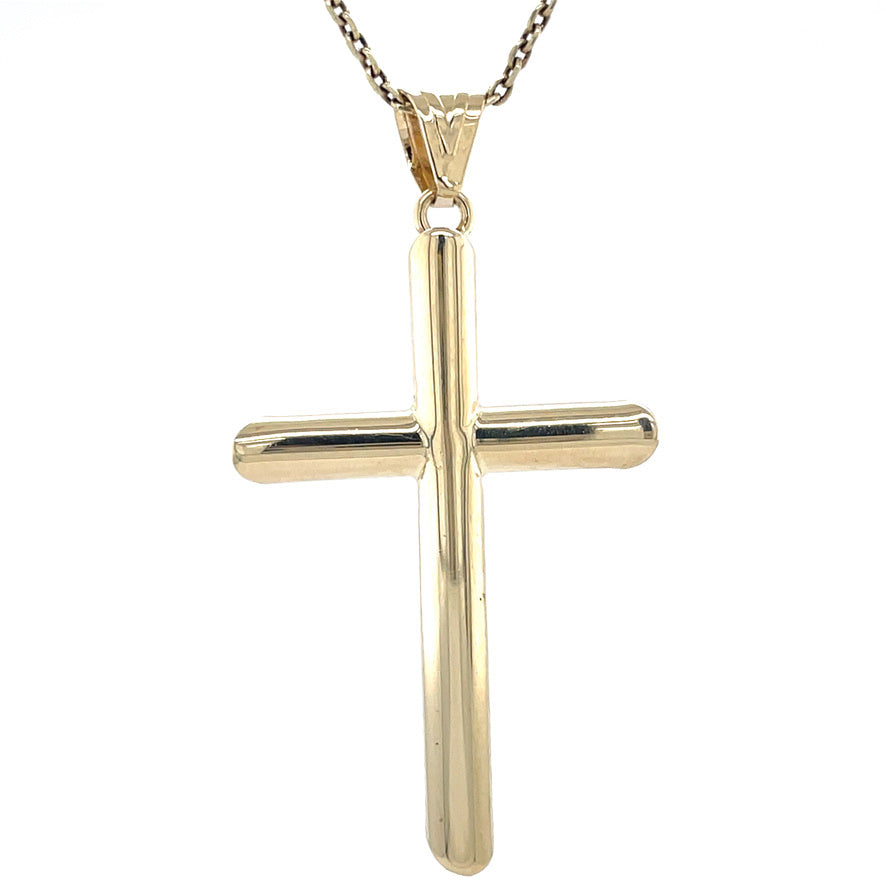 Gold vintage cross with Jesus pendant 14 kt