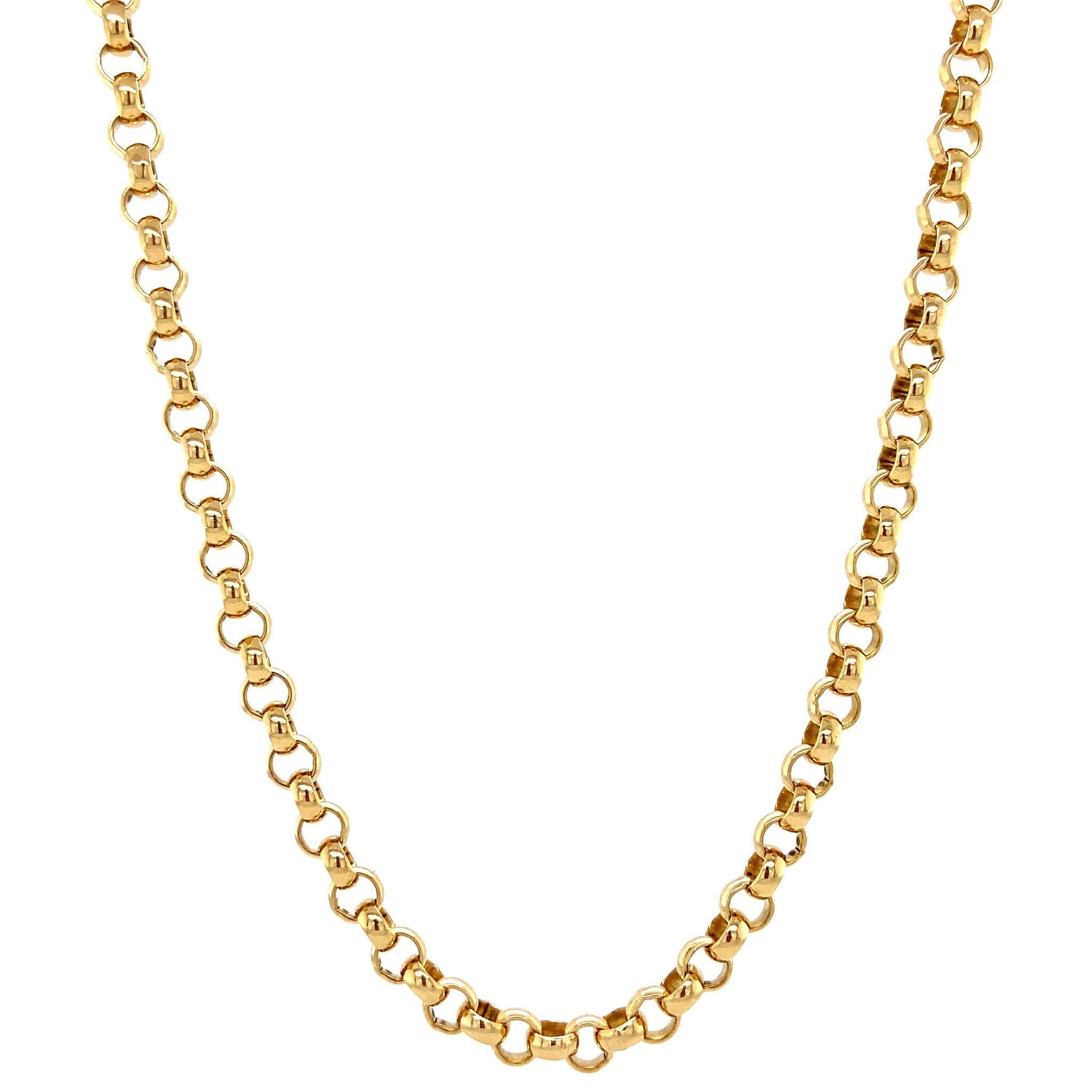 Gold jasseron necklace 14 kt
