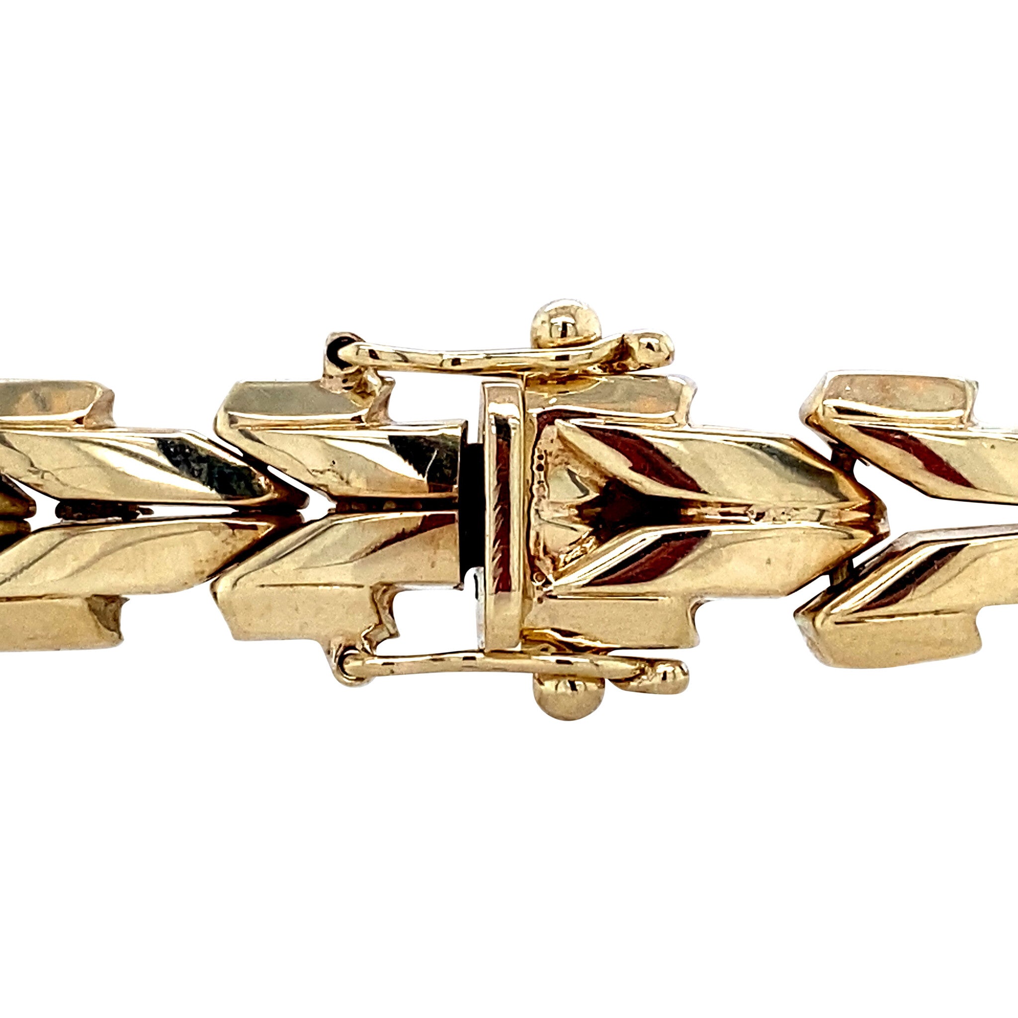 Gouden vintage fantasie armband 14 krt