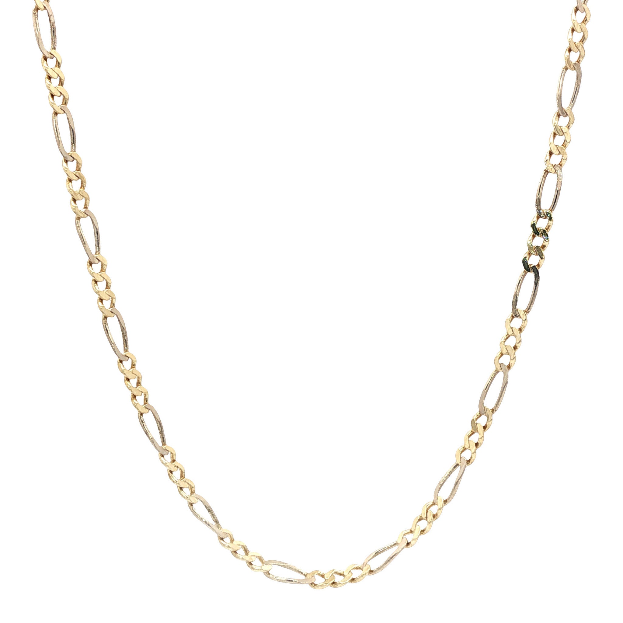 Bicolour gouden vintage figaro collier 14 kt