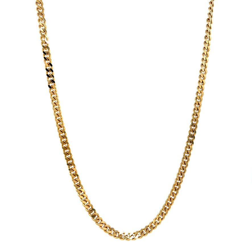 Gouden vintage gourmet collier 14 krt