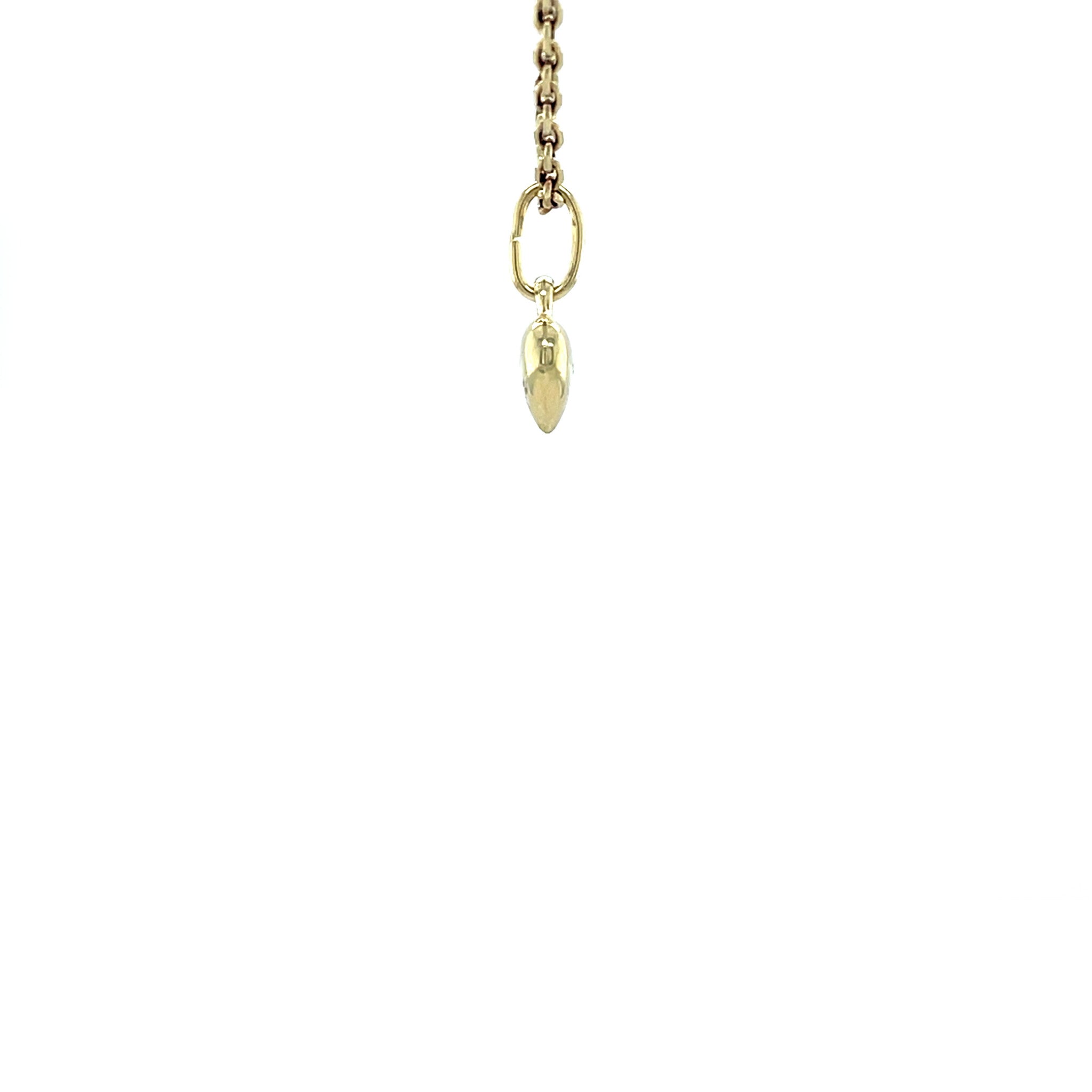 Gouden vintage hart hanger 14 krt