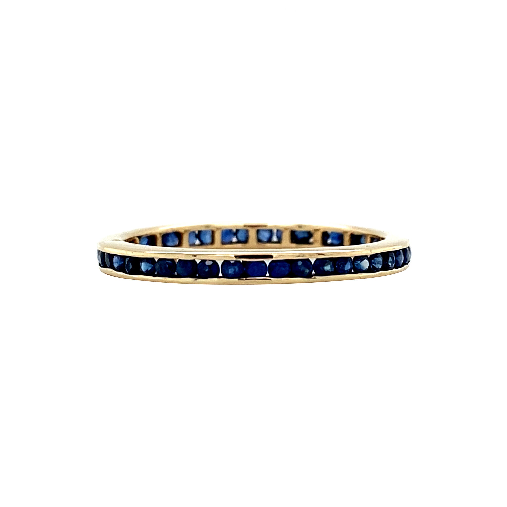 14 kt gold ring with natural sapphire