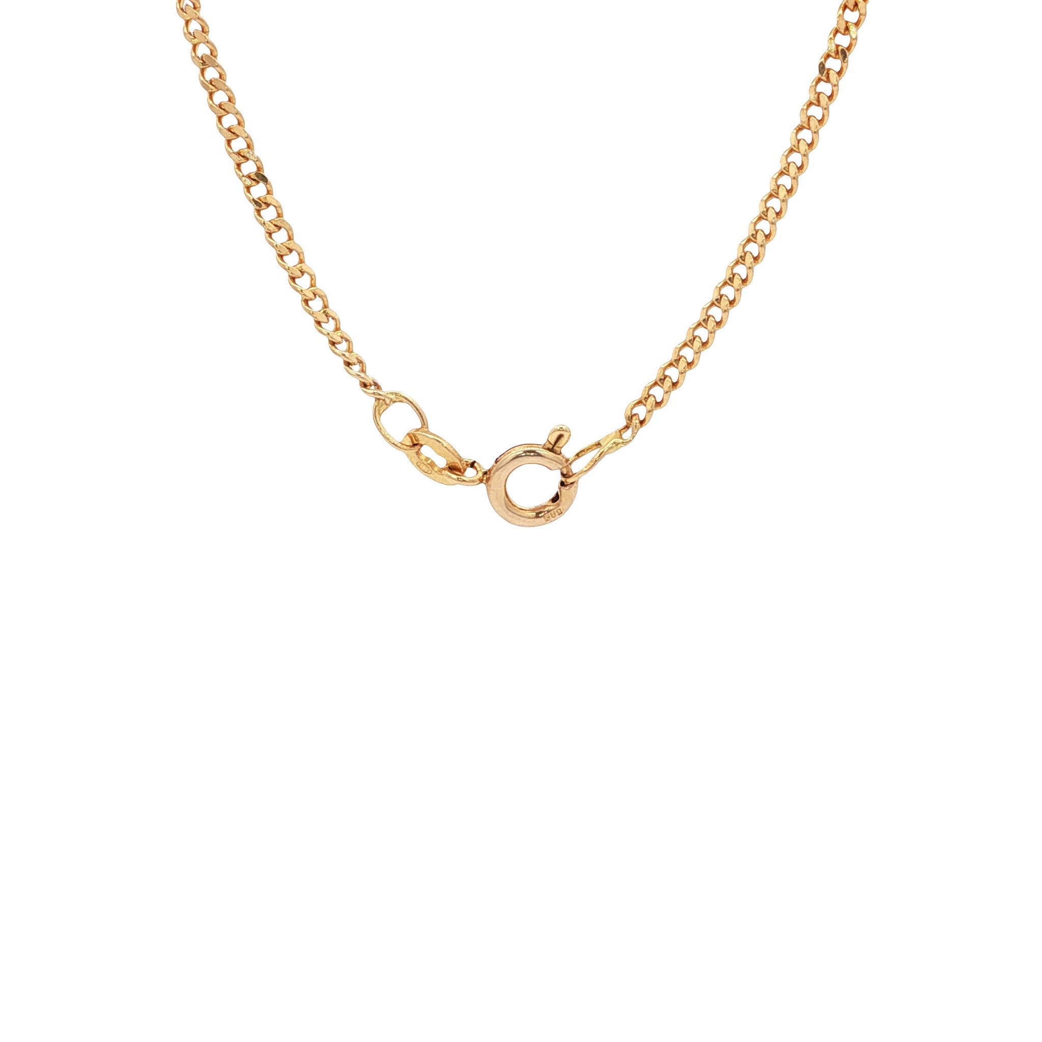 Gold vintage gourmet length necklace 14 kt