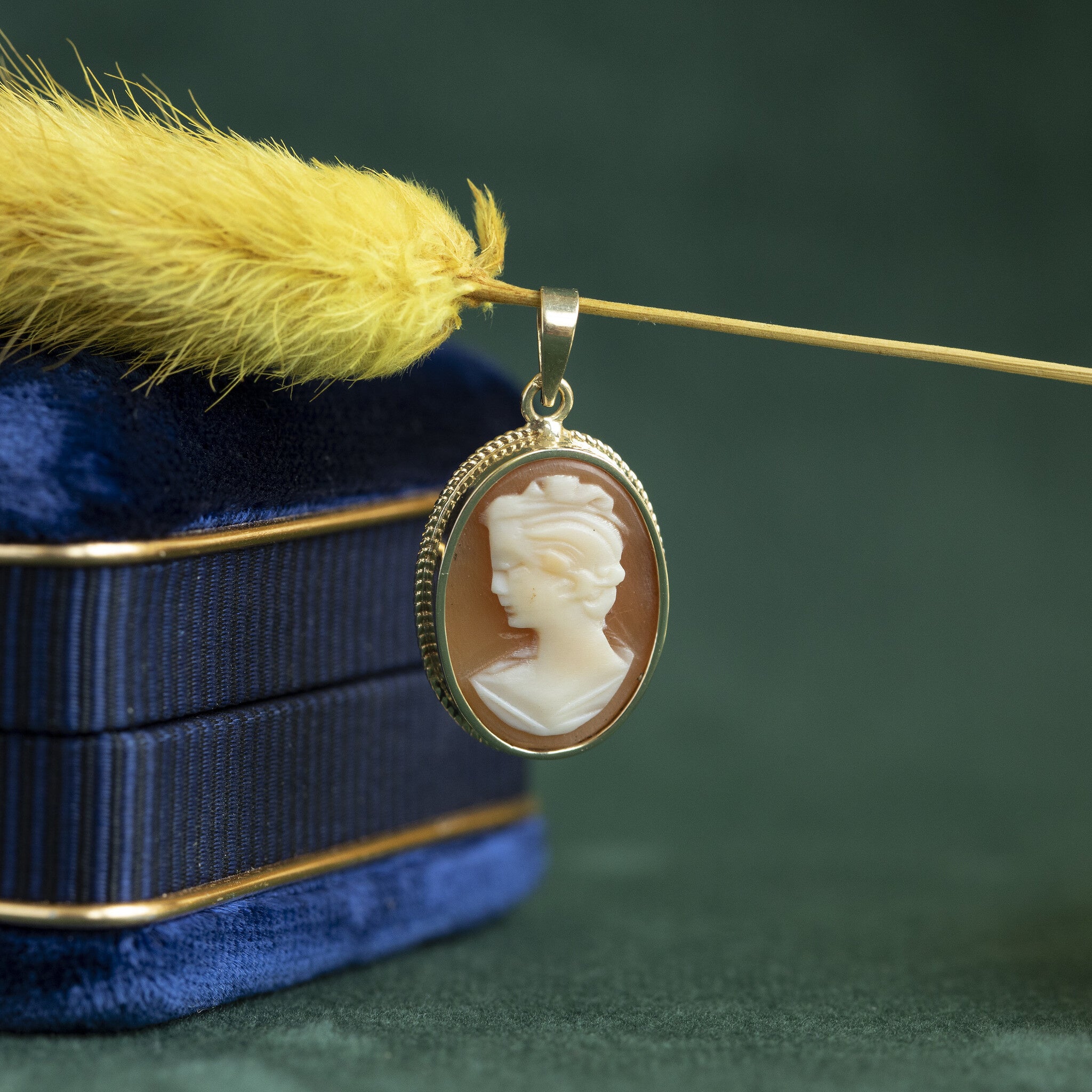 Gouden hanger camee 14 krt