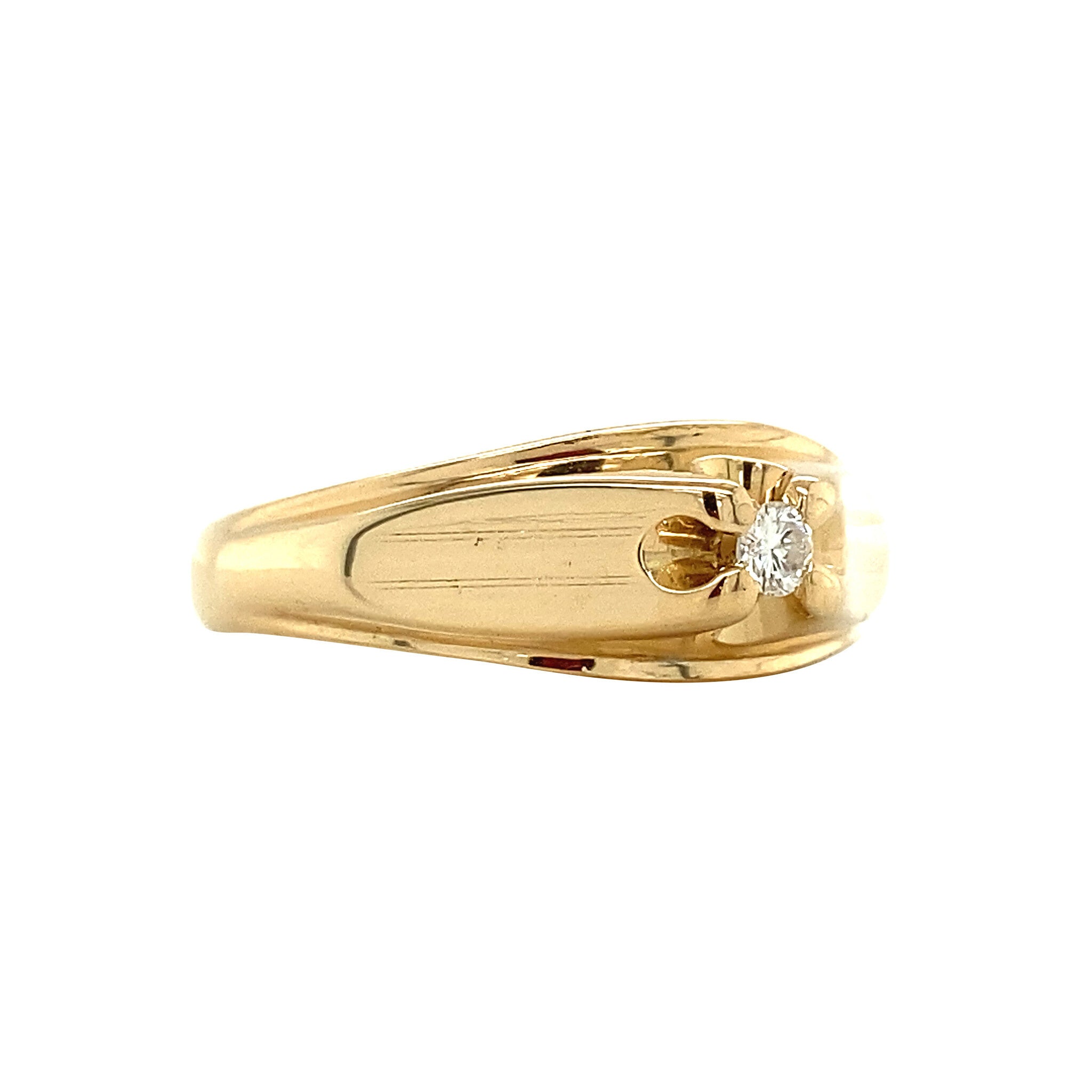 Gouden ring met diamant 18 krt