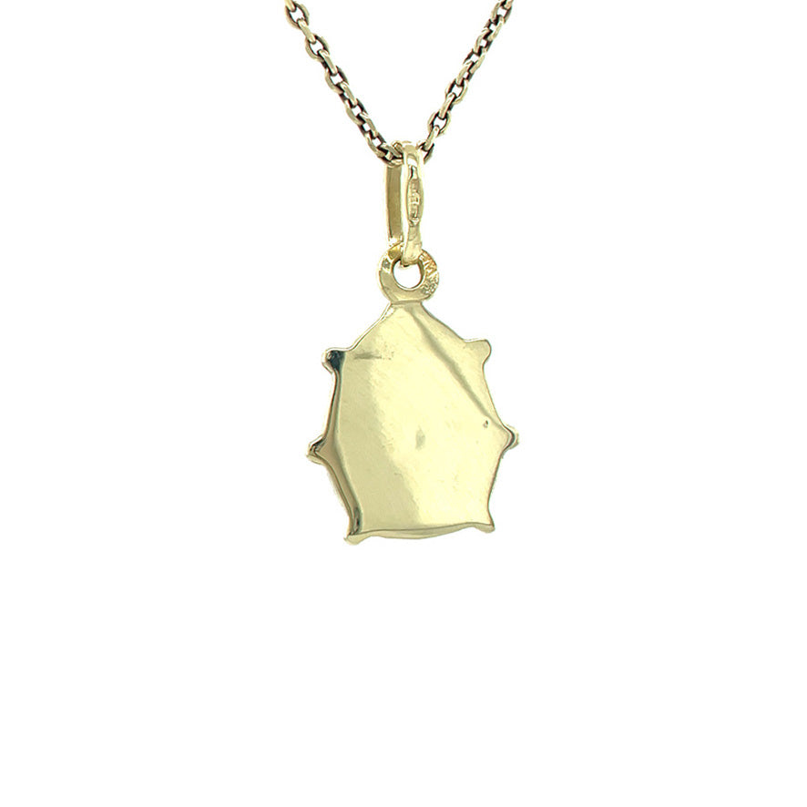Gouden vintage lieveheersbeestje hanger 14 kt