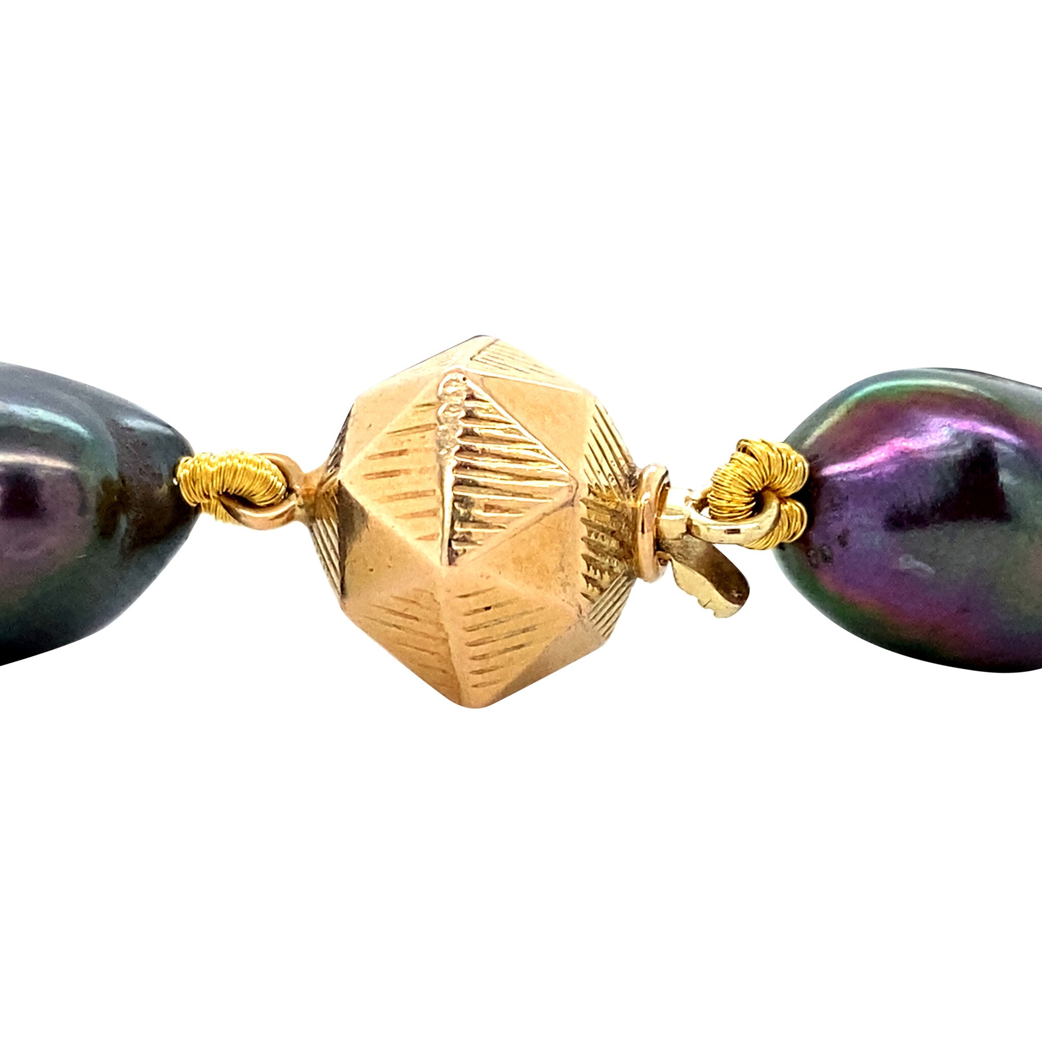 Vintage parel armband met gouden sluiting 14 krt