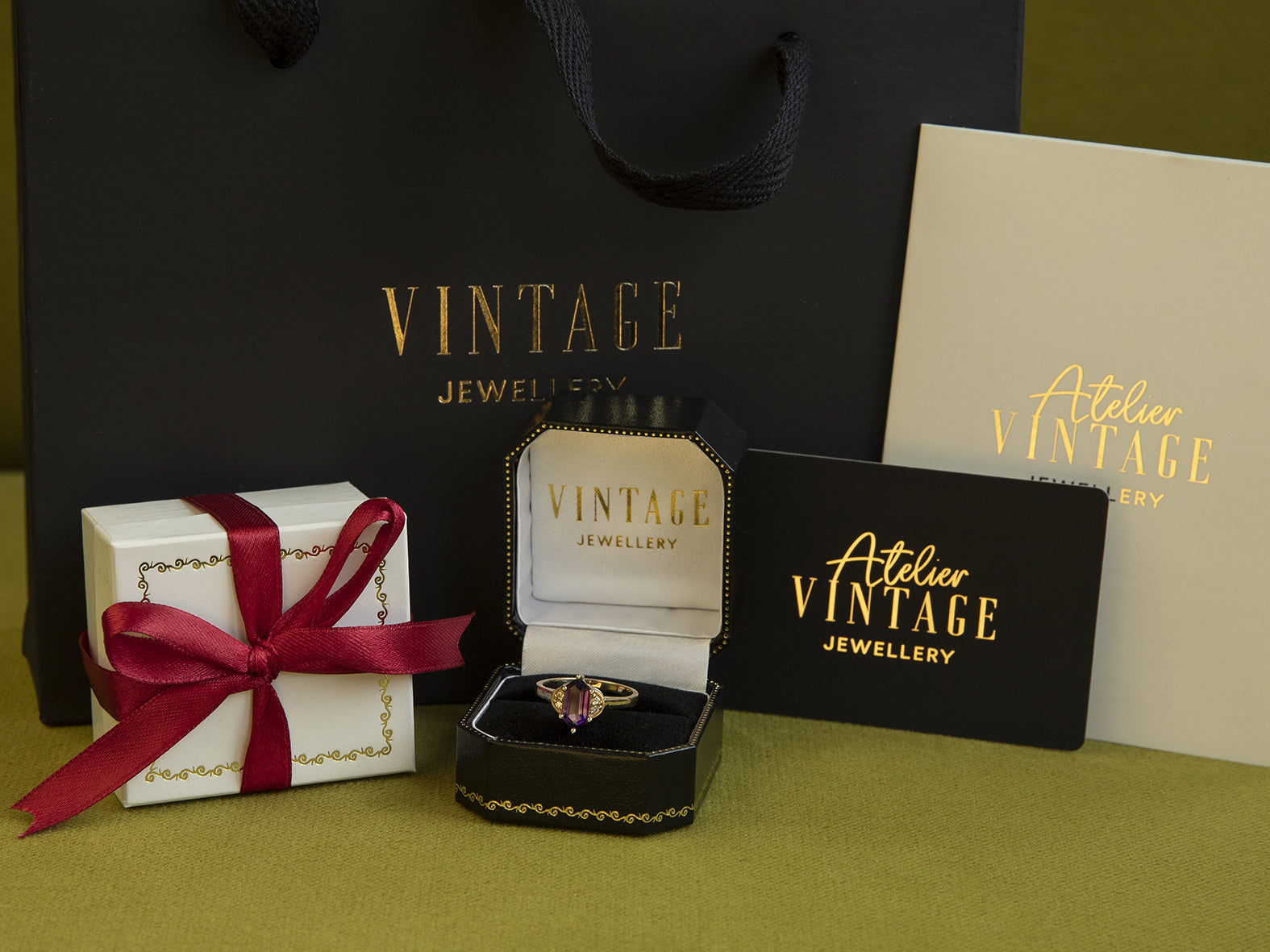 Brigitte ring 14 krt - Violet