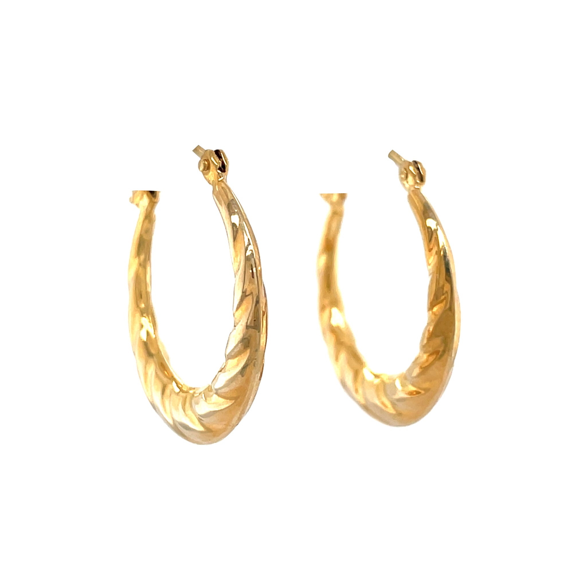 Vintage fantasie oorringen 8 krt