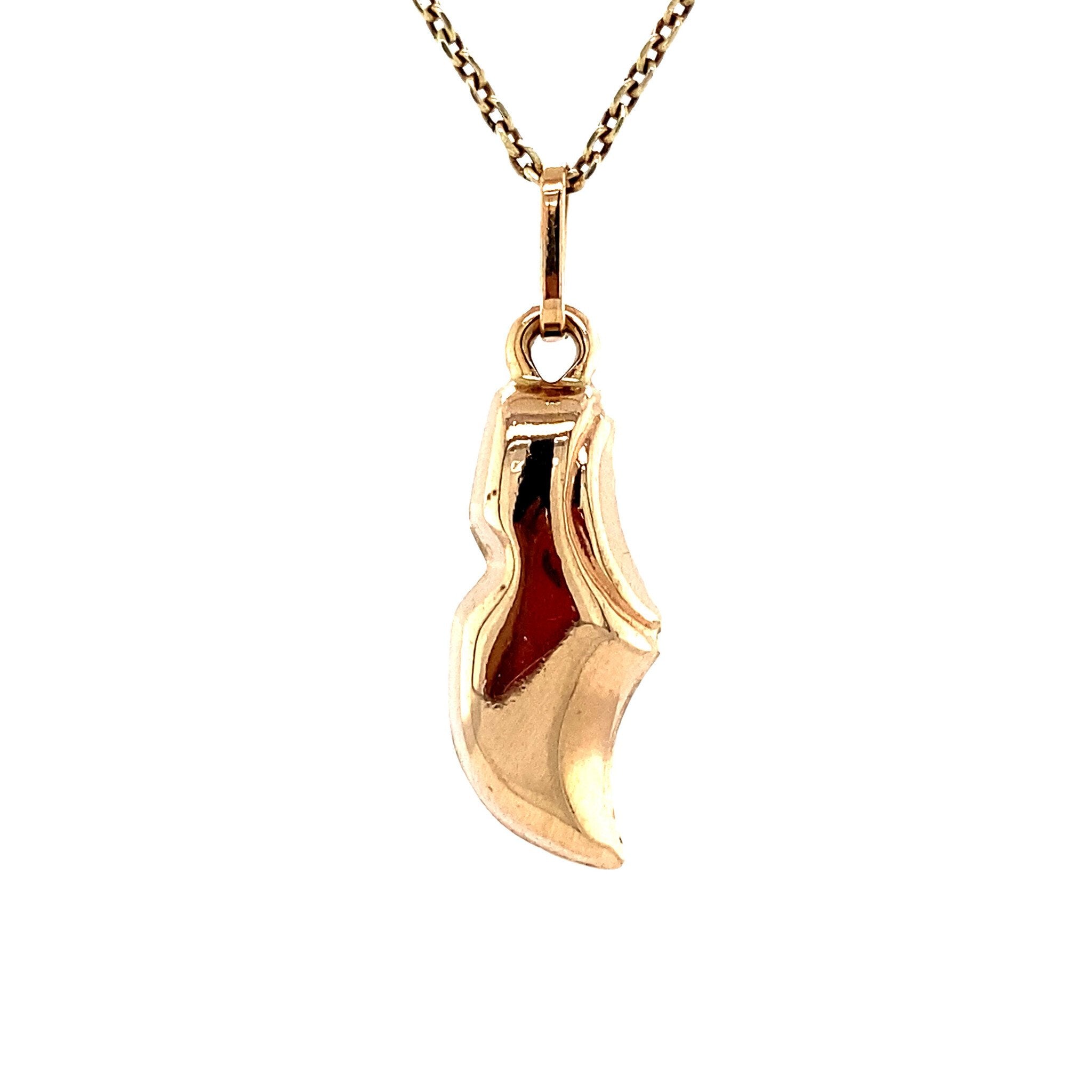 Gouden hanger klomp 14 krt