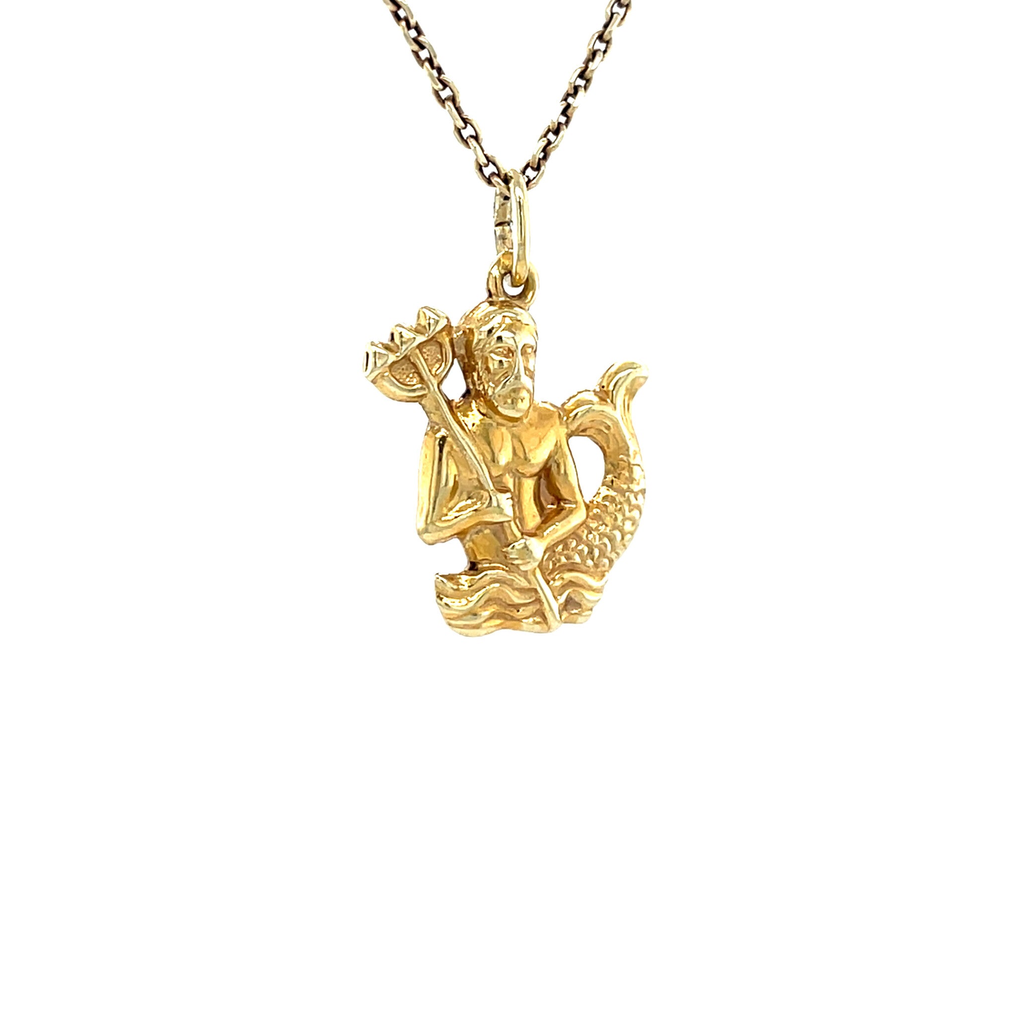 Vintage 14 kt gold Aquarius pendant