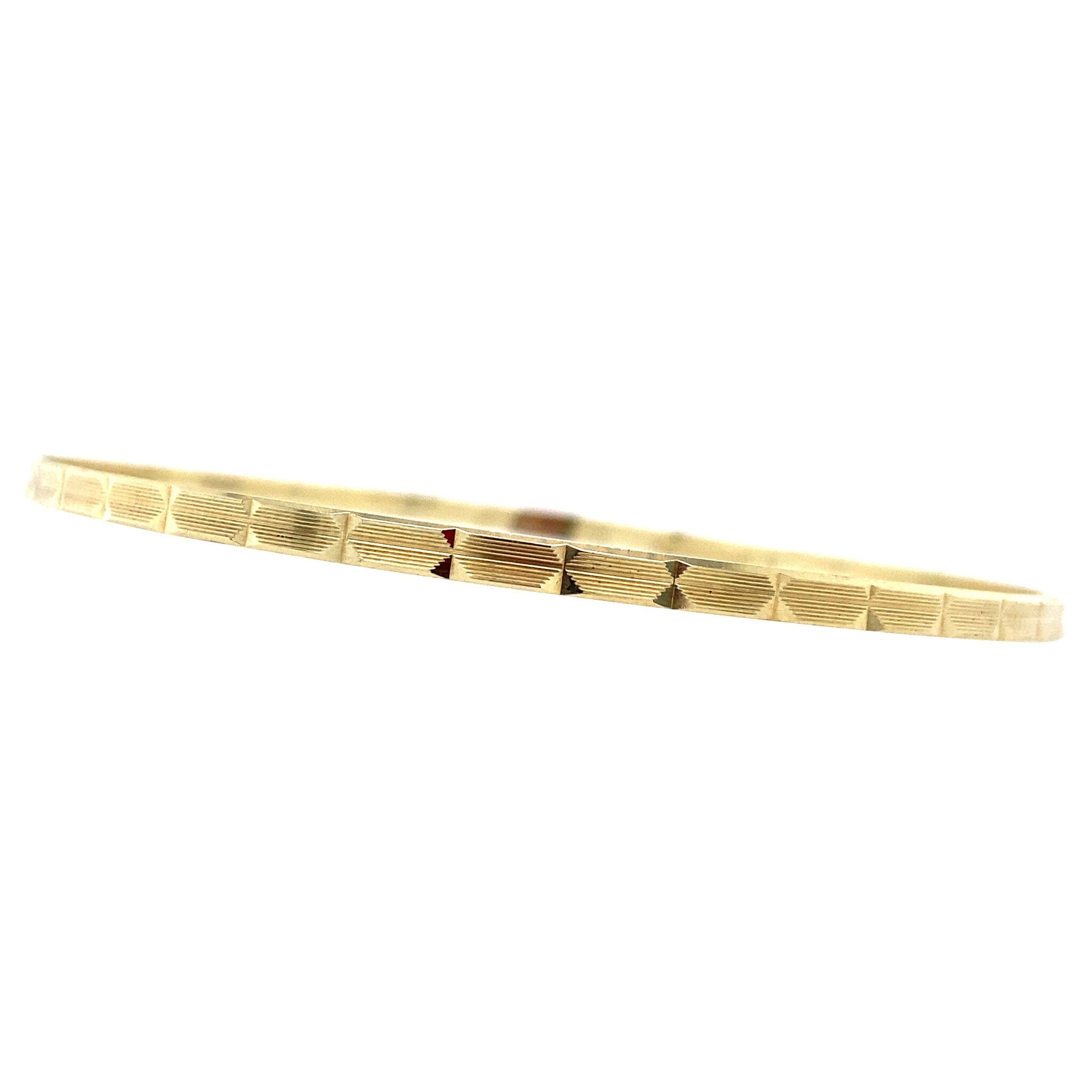 Vintage gold fancy rattle bracelet 14 kt