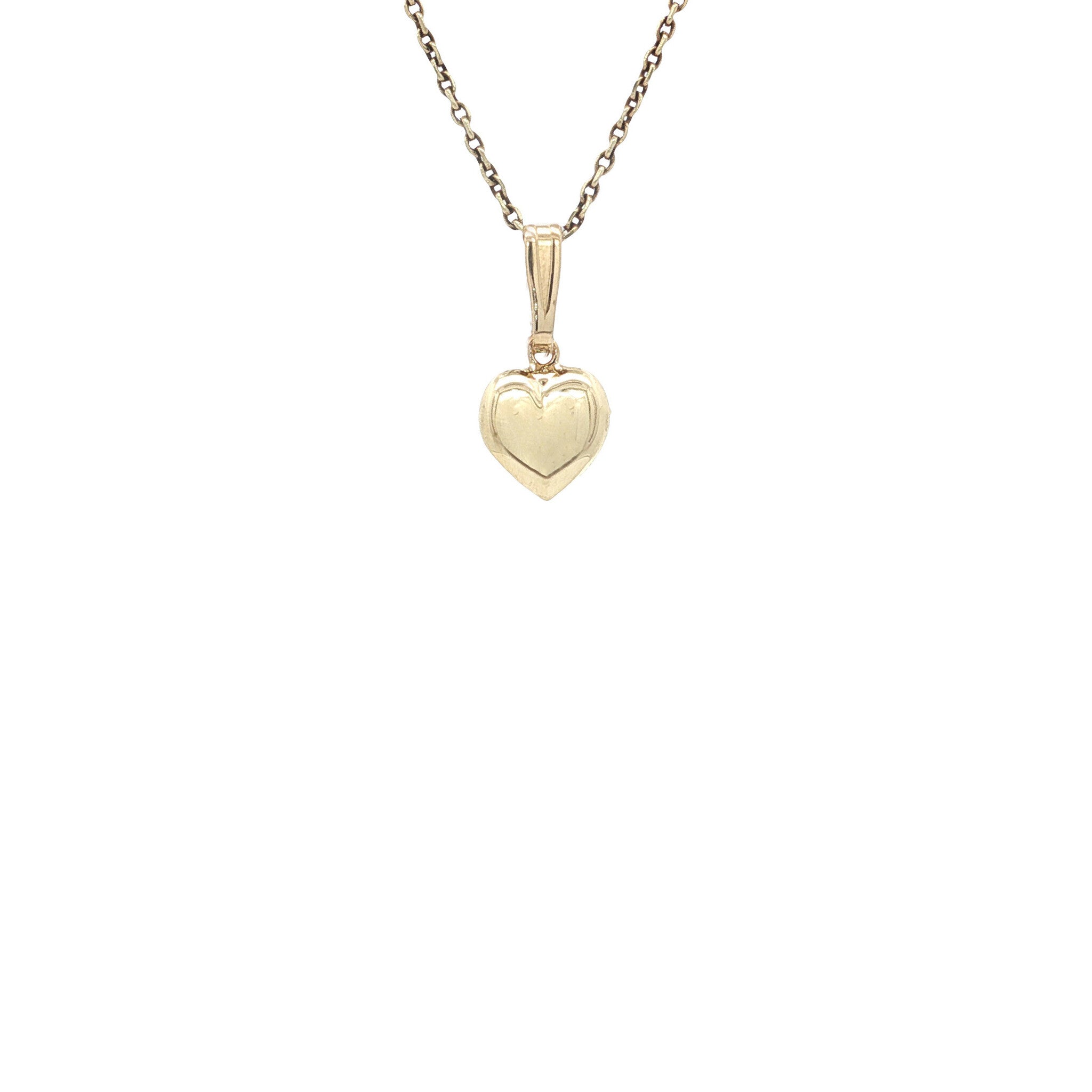 Gouden vintage hart hanger 14 kt
