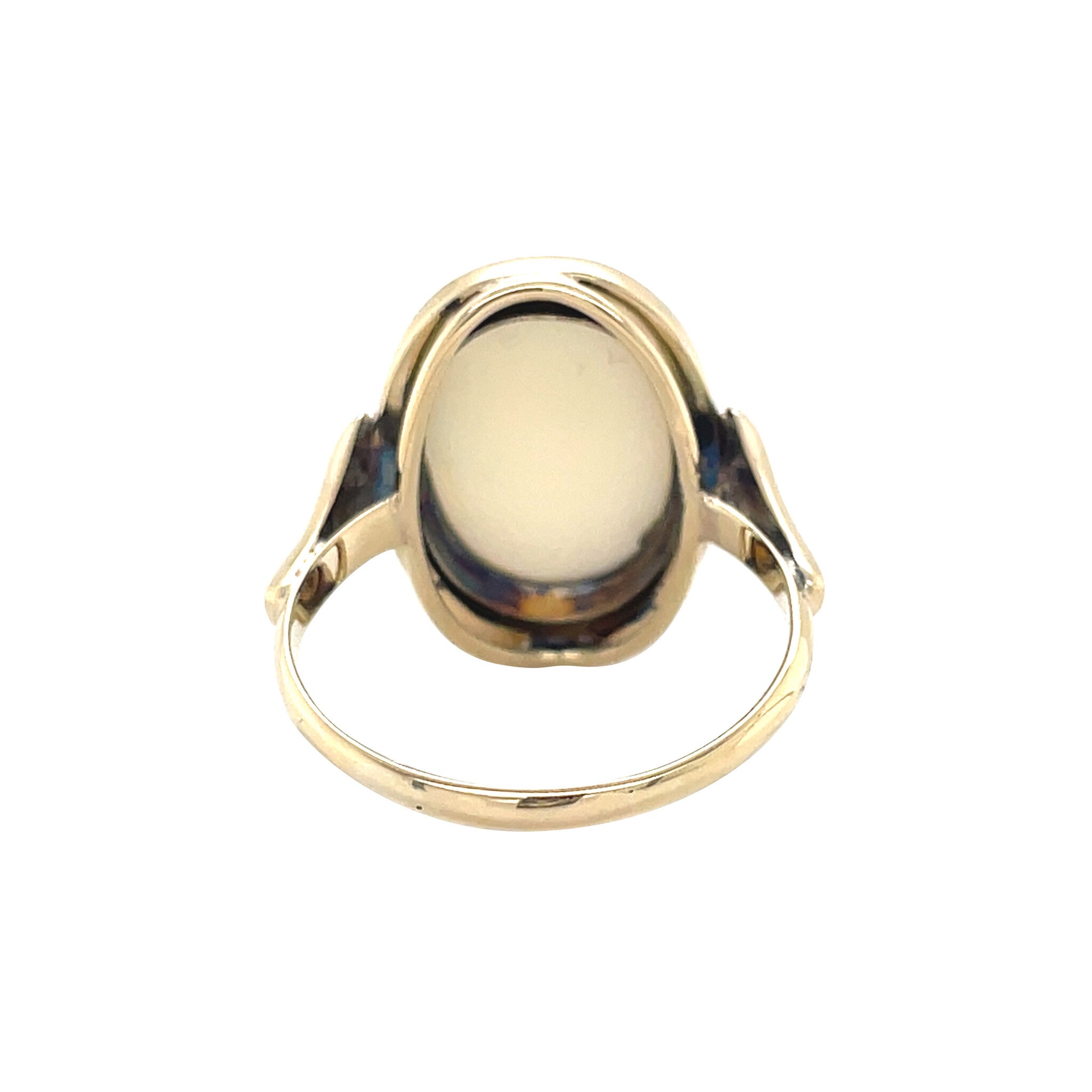 Gouden vintage ring met opaal 14 kt