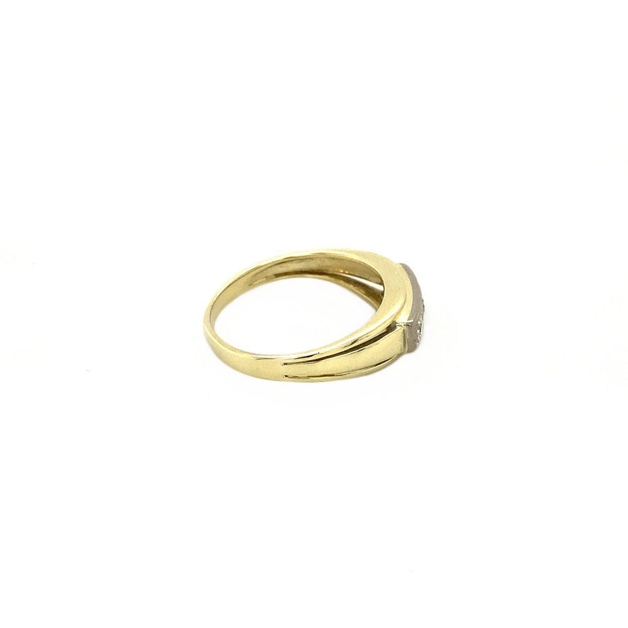 Gouden ring met diamant 14 krt