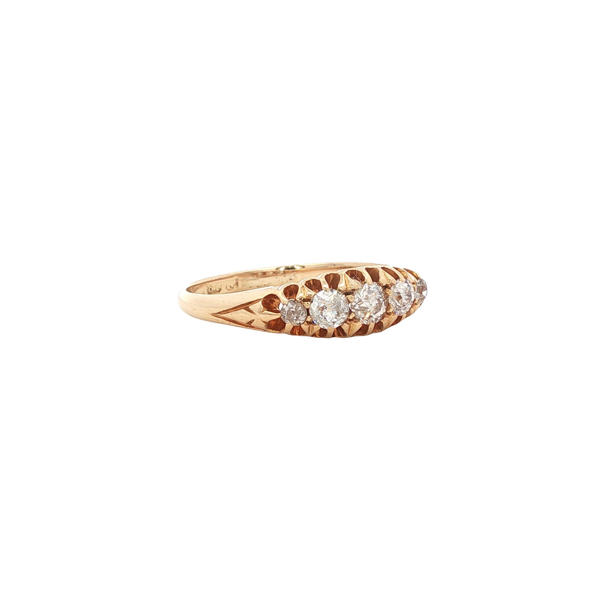 Gold ring with diamond 18 kt