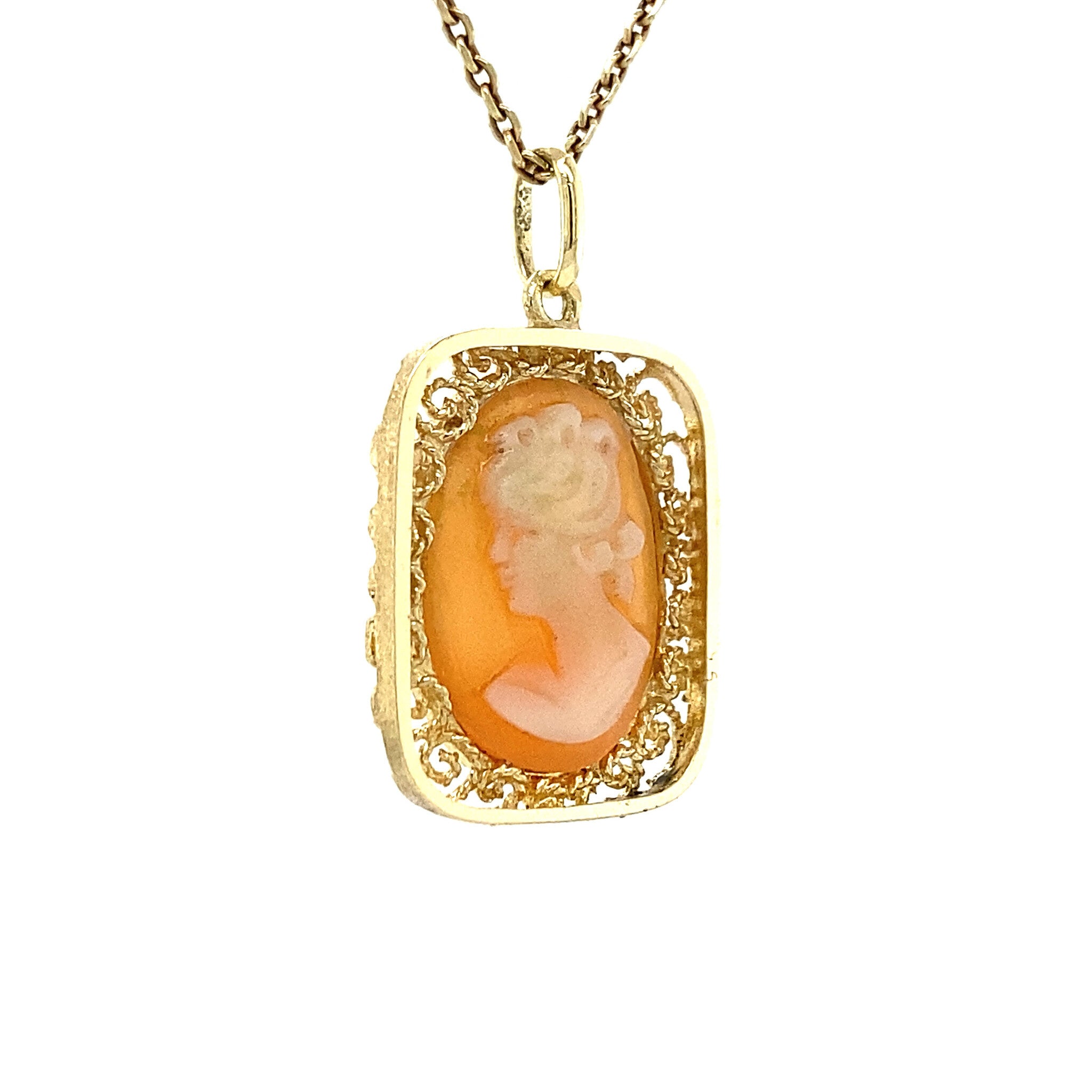 Gouden hanger met camee 14 krt