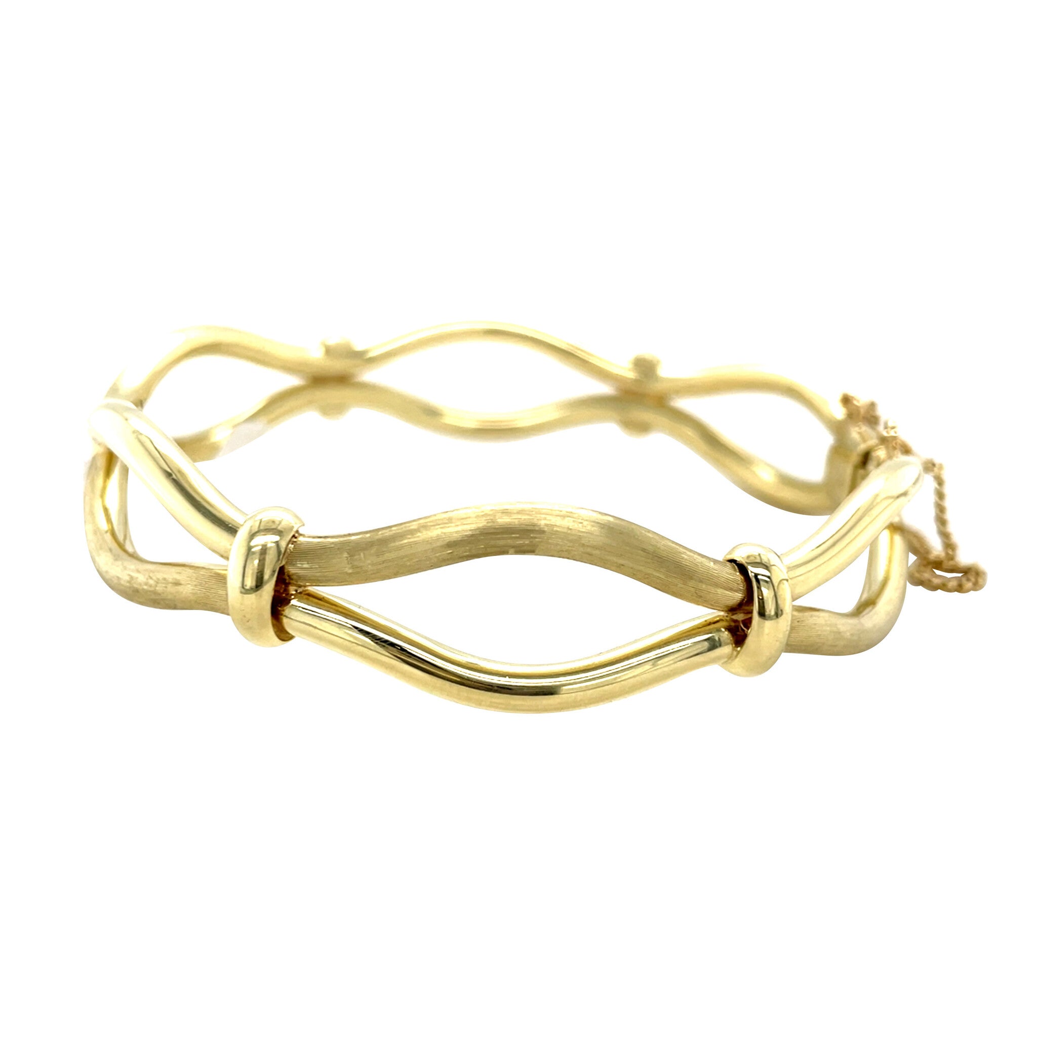Golden vintage fantasy bangle 14 kt