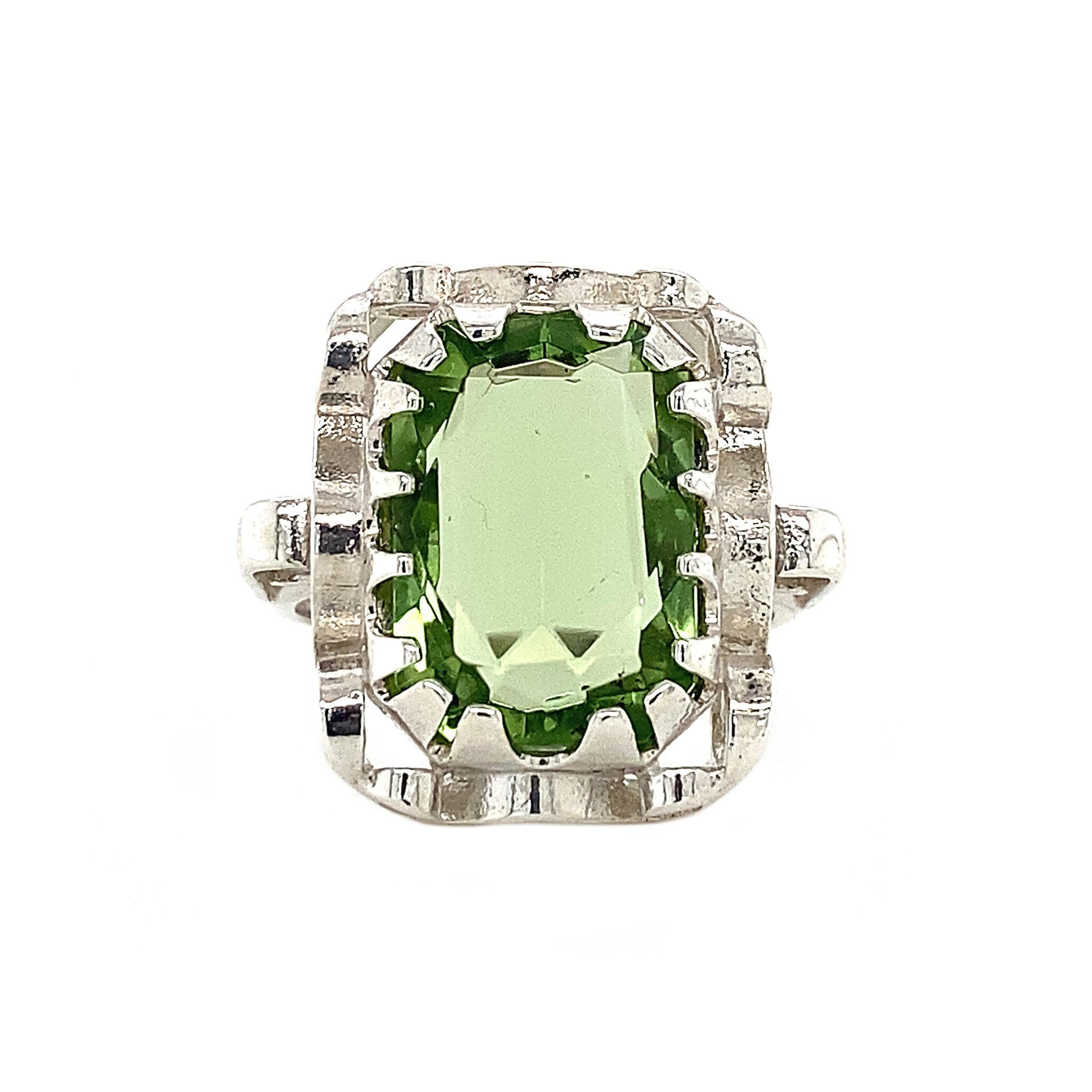 Queen's ring 925 - Lime Quartz
