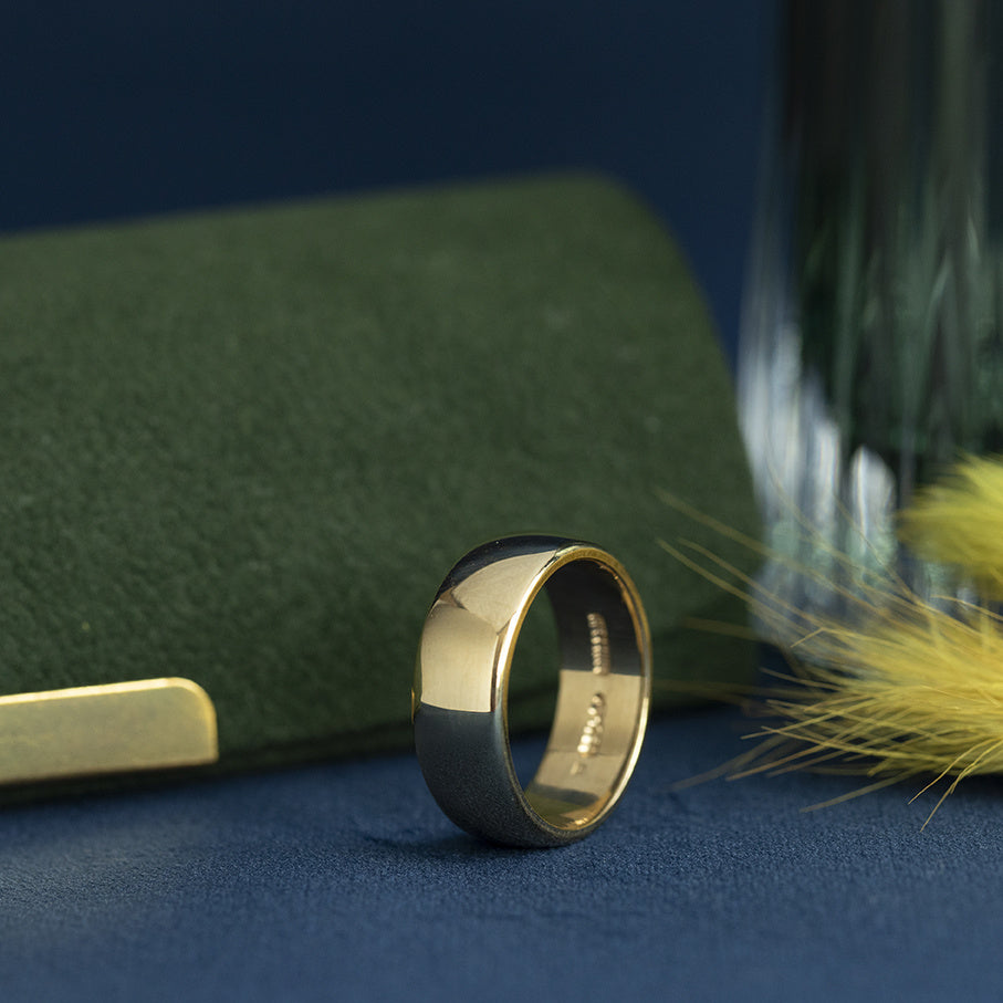 Gouden gladde ring 18 krt