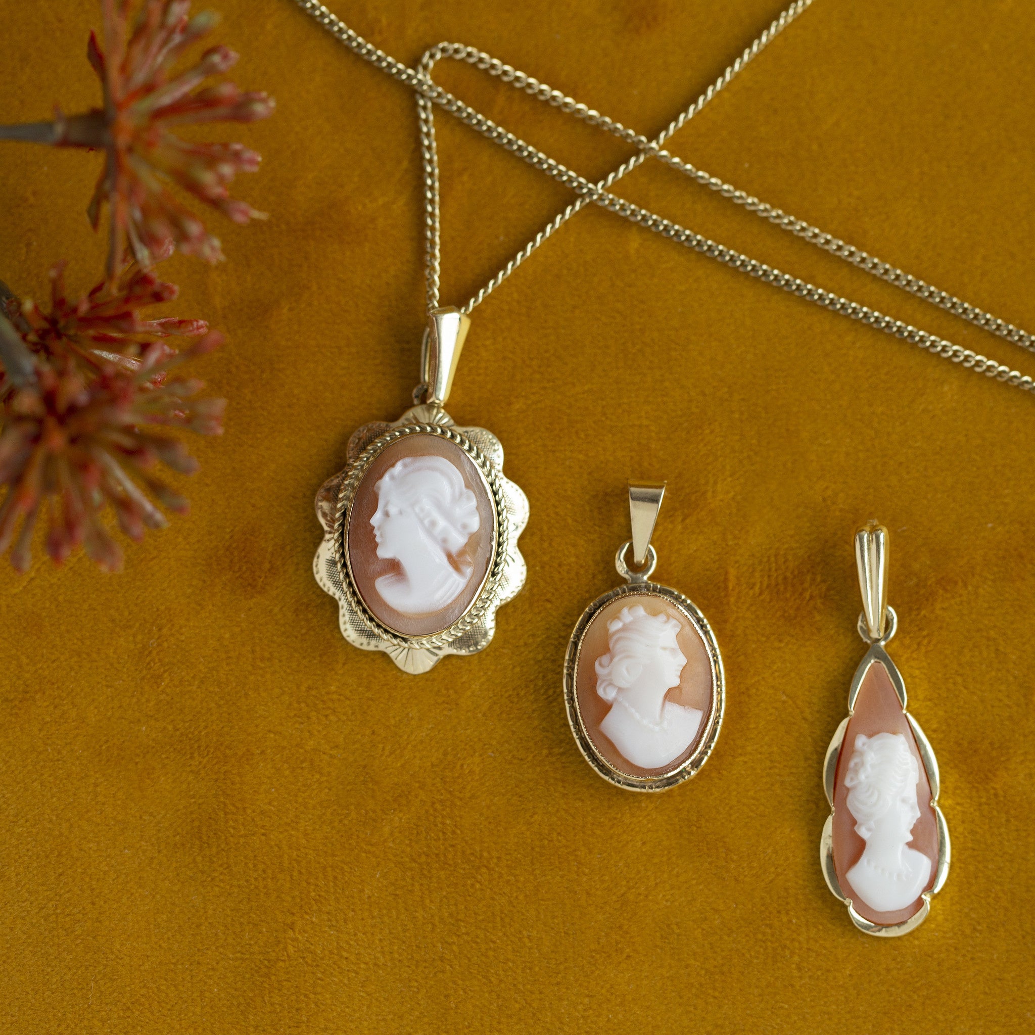 Gouden hanger met camee 14 krt