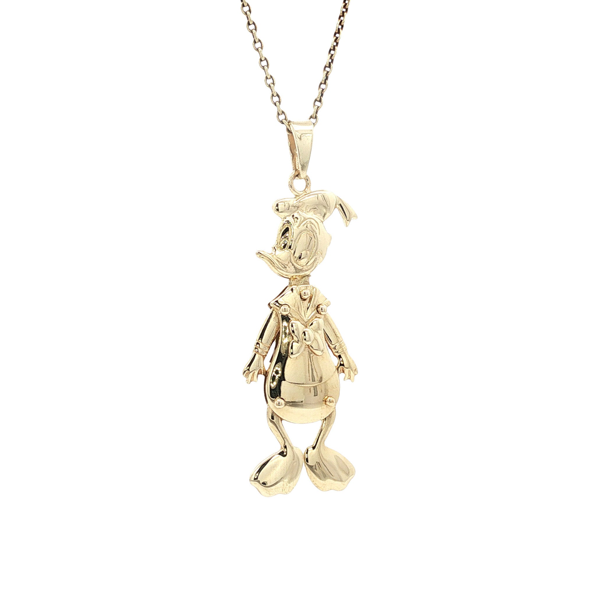 Gouden Vintage Donald Duck hanger 14 kt