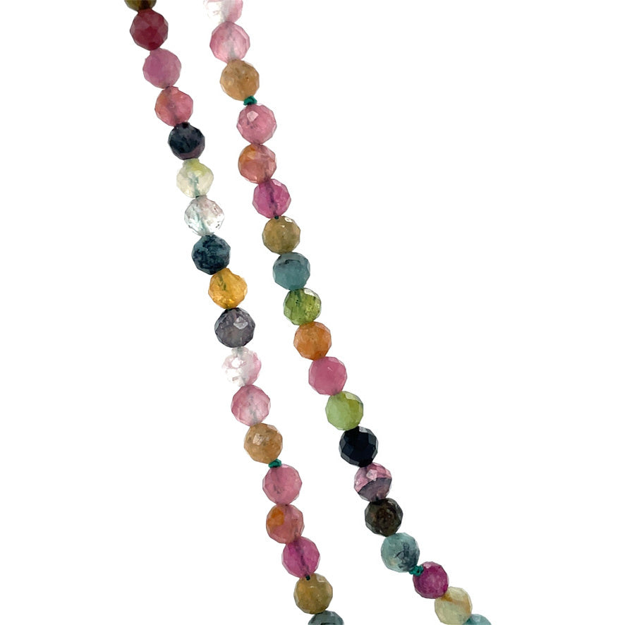 Vintage tourmaline necklace with gold clasp 18 kt