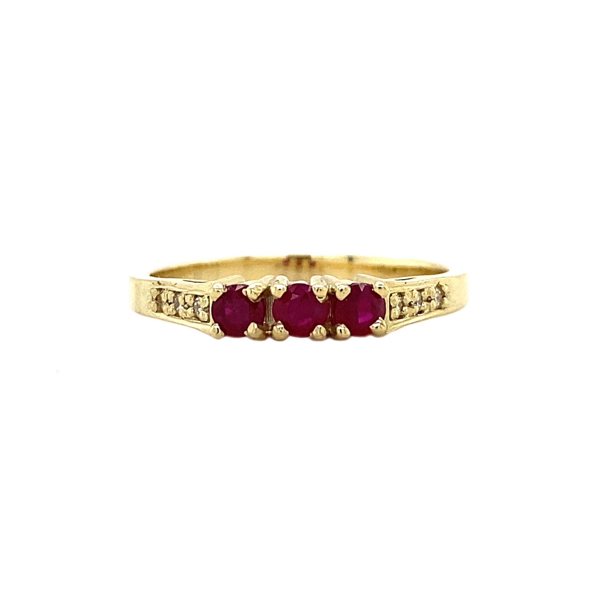 Katharine ring 14 krt - Ruby Ruby