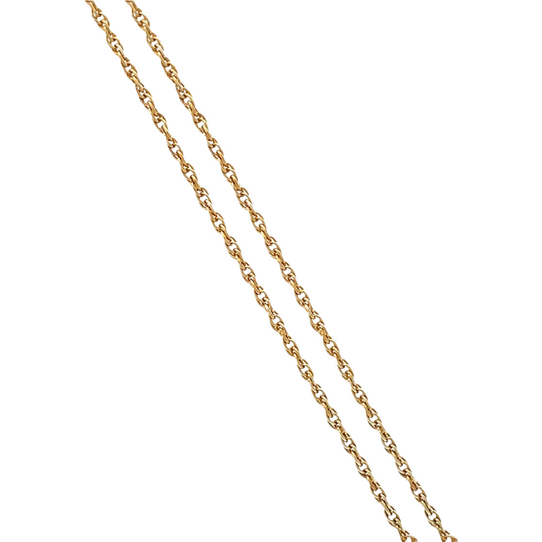 Gouden vintage koord collier met granaat 14 kt