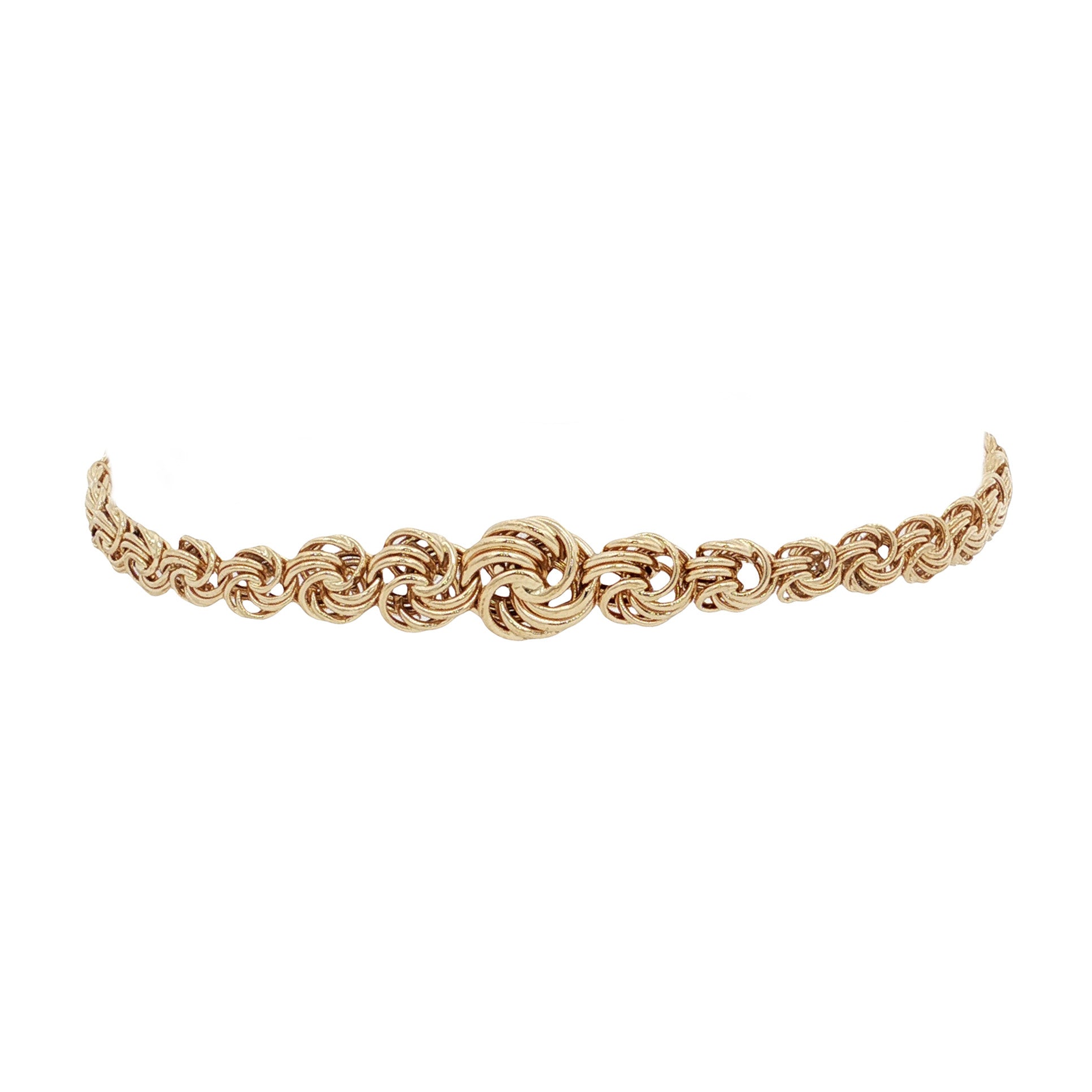 Gold vintage fantasy bracelet 14 kt