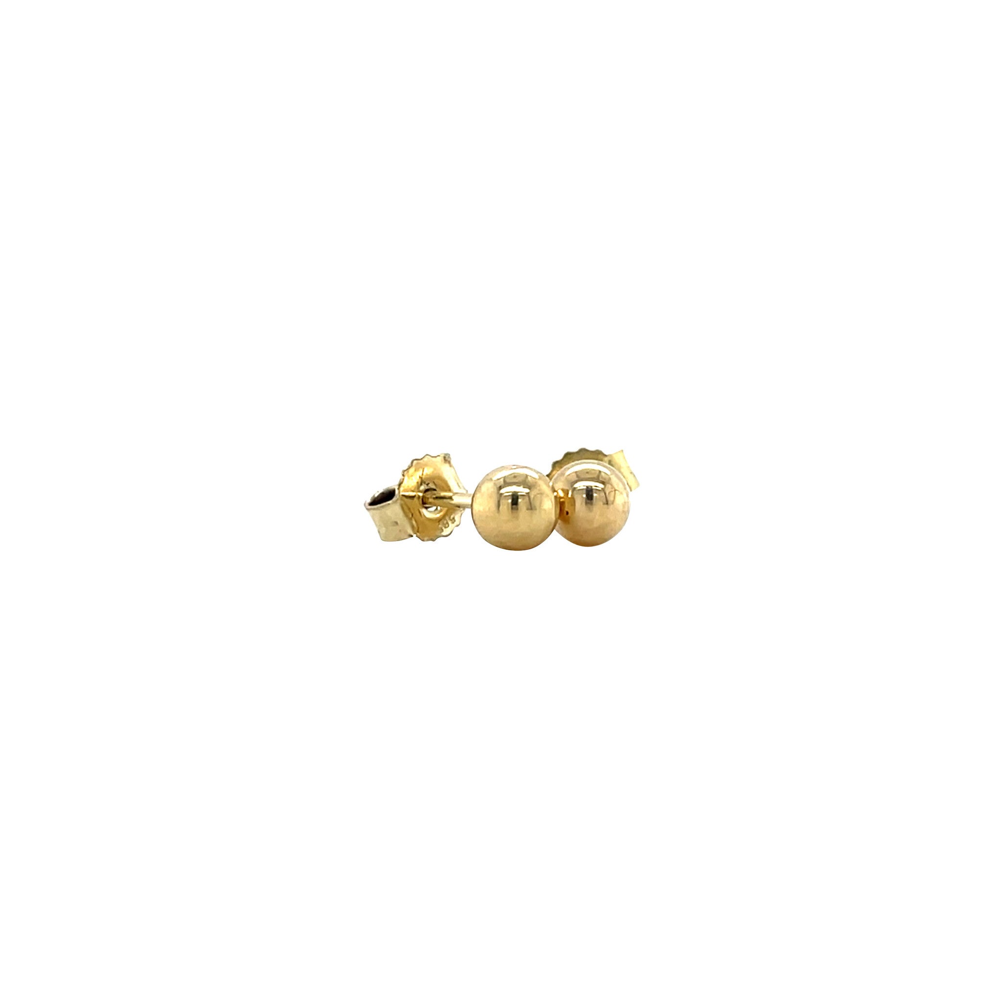 Gouden vintage bolletjes oorstekers 14 krt