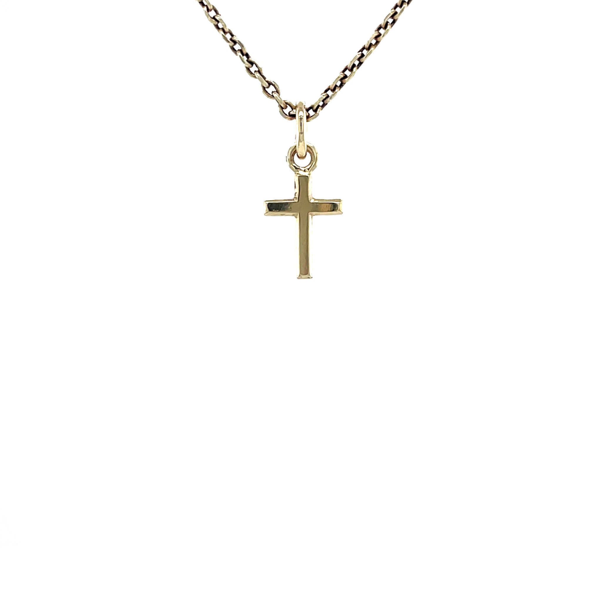 Vintage gold cross pendant, 14 kt