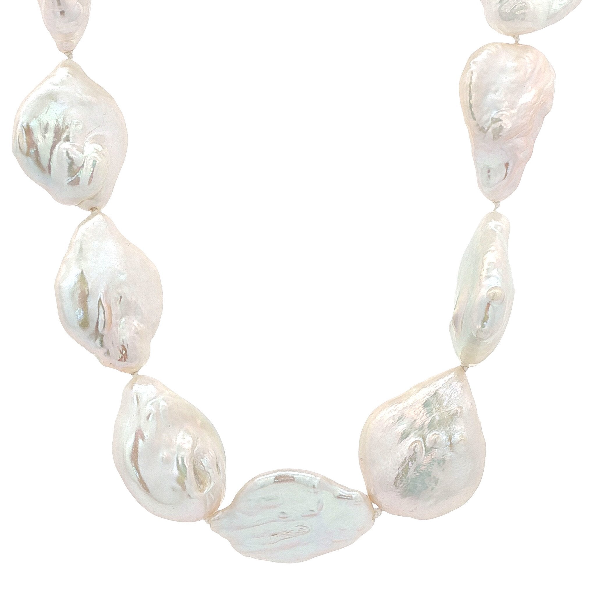 Parel collier met gouden sluiting 14 kt