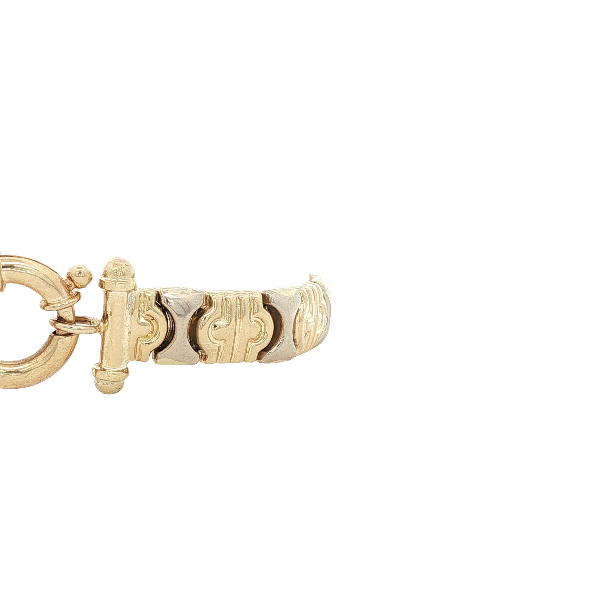 Bicolour gouden vintage armband 14 kt