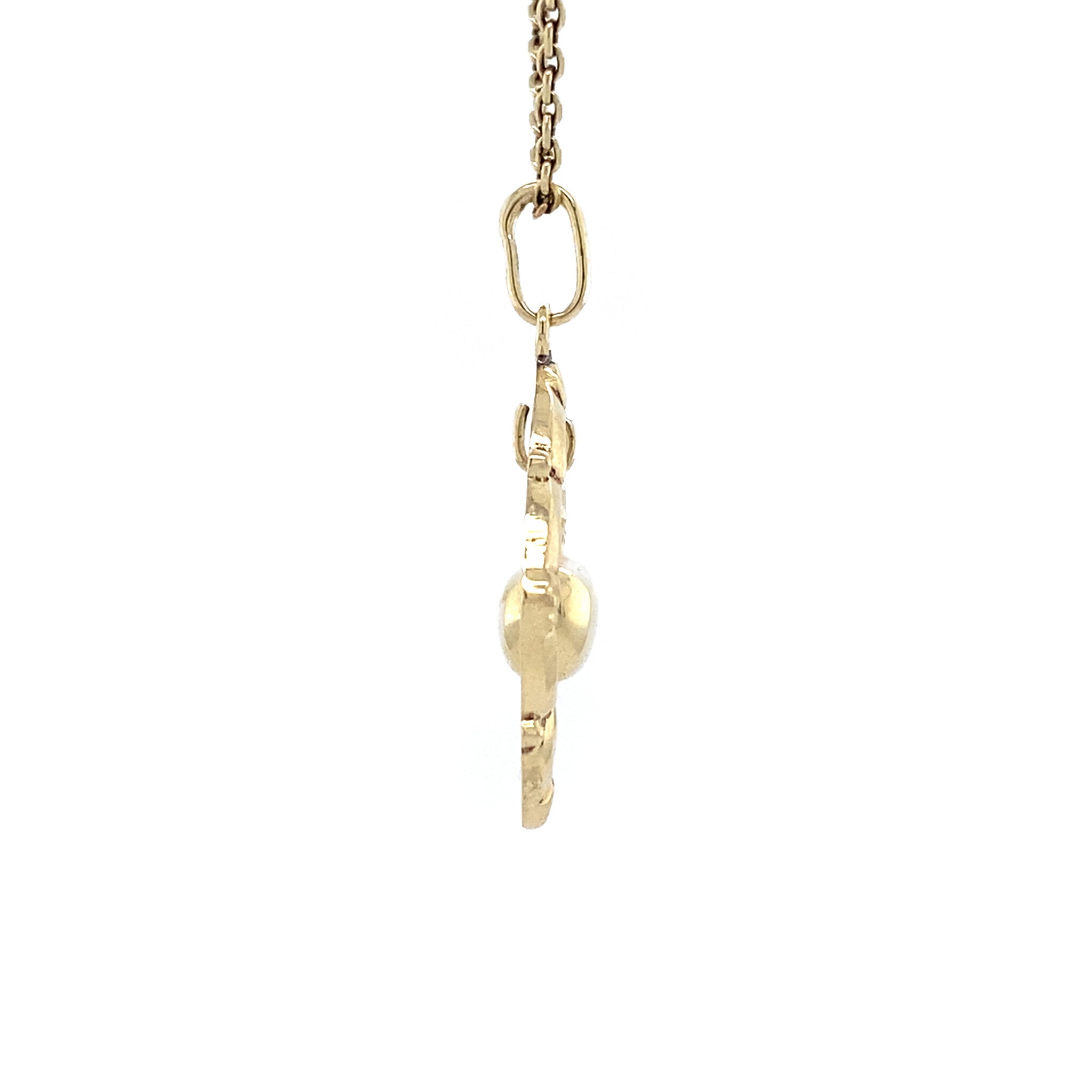 Gouden vintage fantasie hanger 14 krt