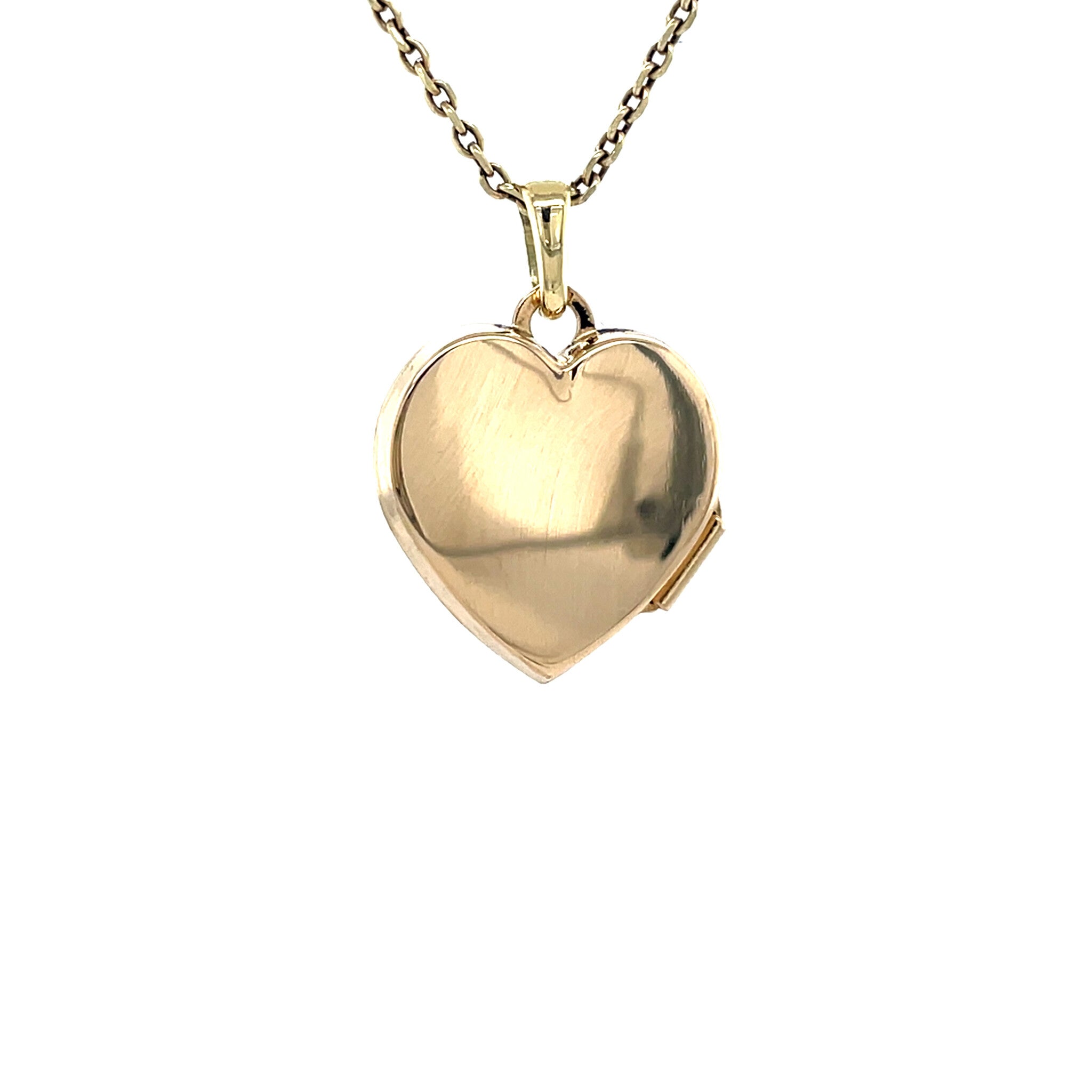 Vintage gold locket with engraving, 14 kt